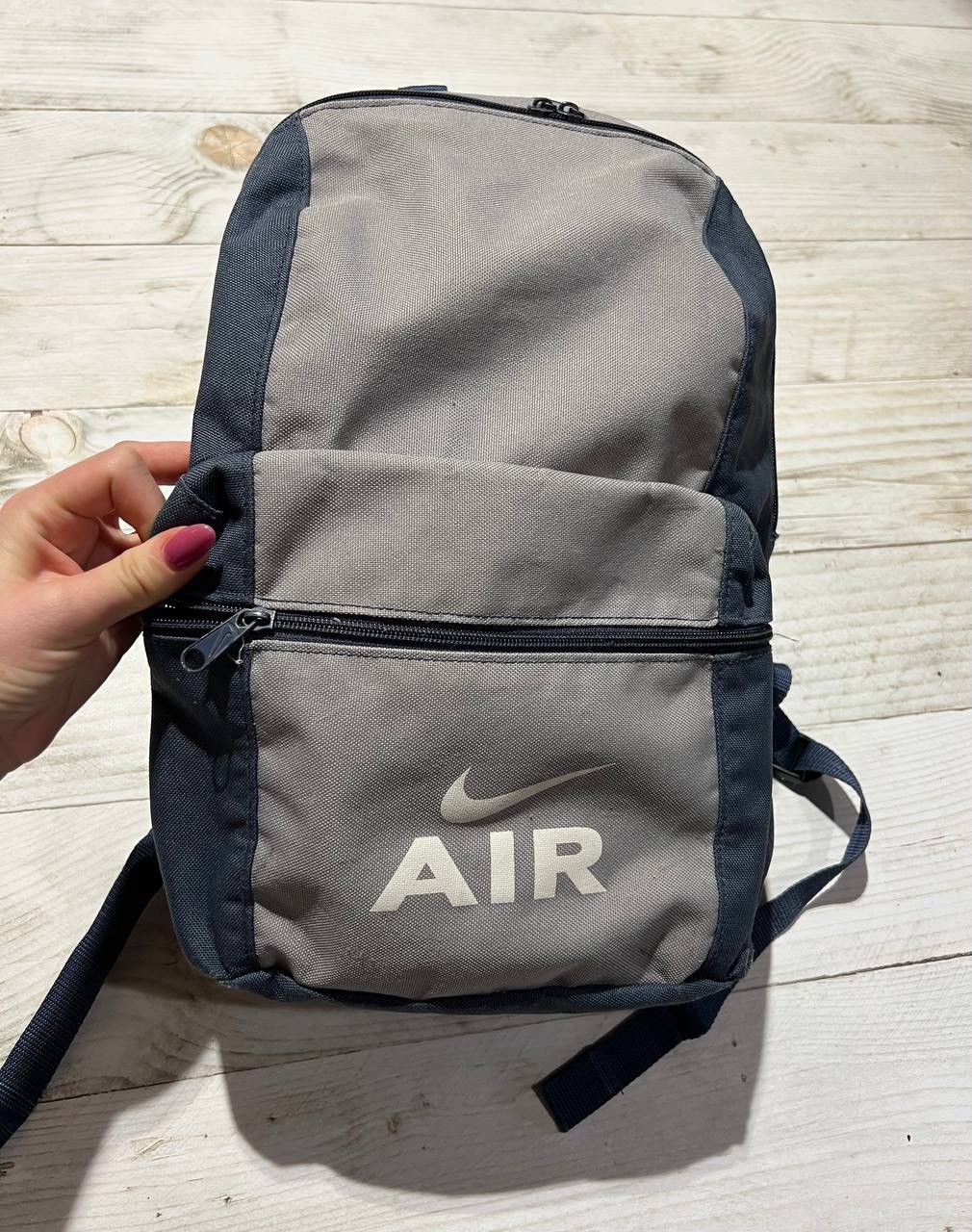 Nike Vintage Nike Air Backpack 90s Swoosh Big Logo Grey/Blue Size ONE SIZE - 3 Thumbnail