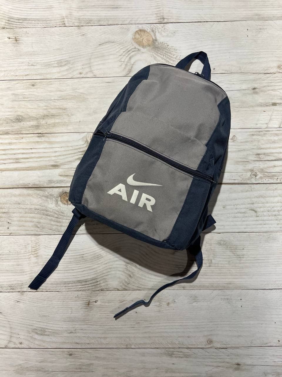 Nike Vintage Nike Air Backpack 90s Swoosh Big Logo Grey/Blue Size ONE SIZE - 1 Thumbnail