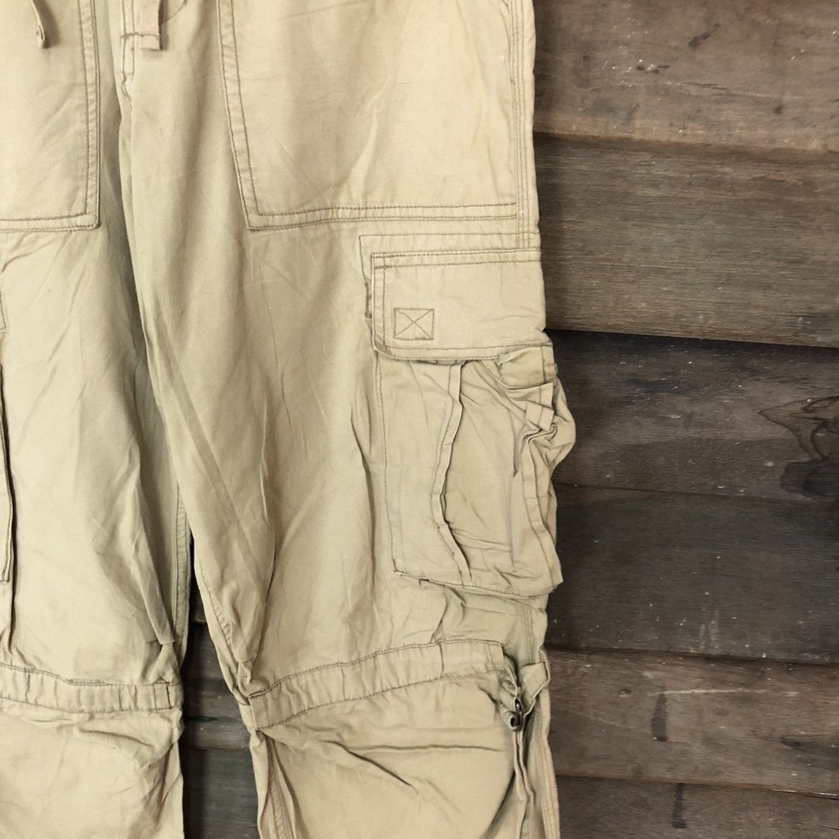 Vintage Vache Brown multi pocket streetwear Cargo Pants #3391 Size US 29 - 7 Thumbnail