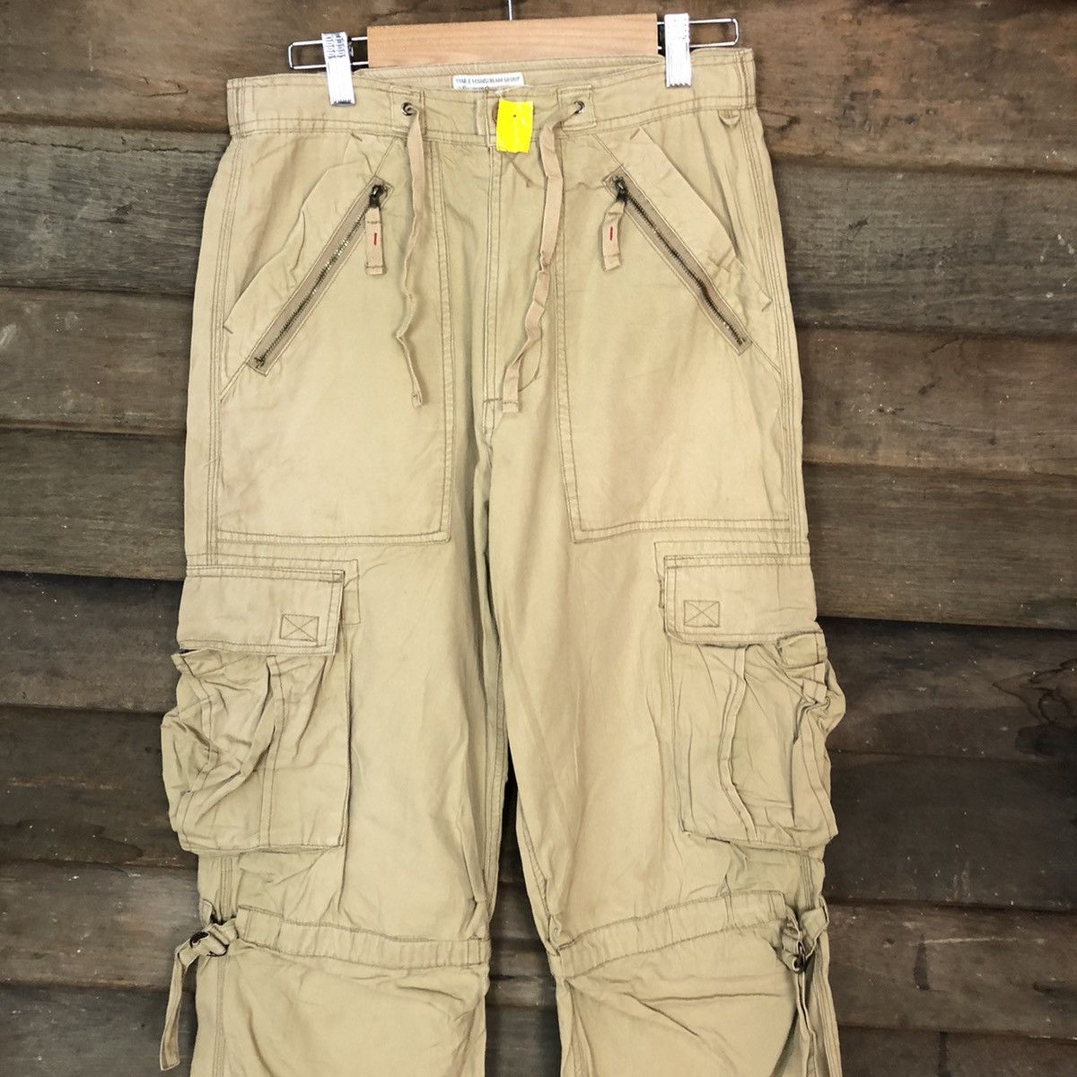 Vintage Vache Brown multi pocket streetwear Cargo Pants #3391 Size US 29 - 2 Thumbnail