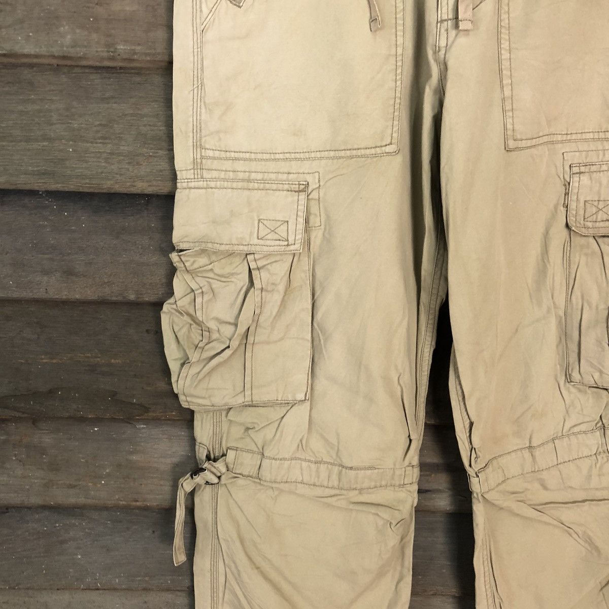 Vintage Vache Brown multi pocket streetwear Cargo Pants #3391 Size US 29 - 6 Thumbnail