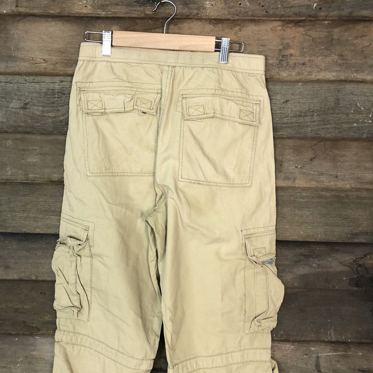 Vintage Vache Brown multi pocket streetwear Cargo Pants #3391 Size US 29 - 12 Thumbnail