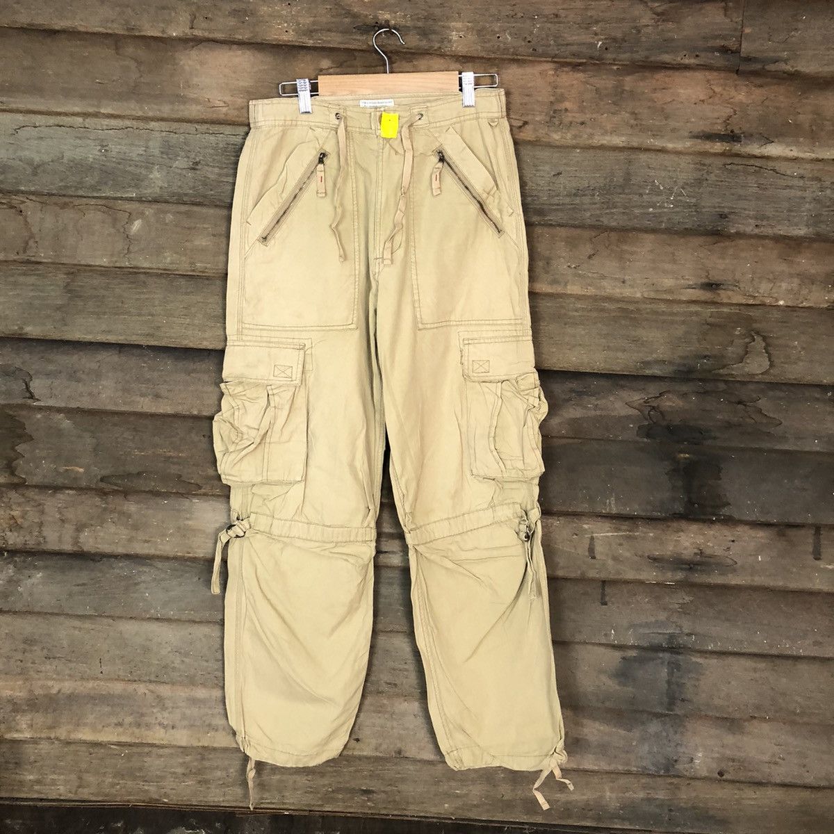 Vintage Vache Brown multi pocket streetwear Cargo Pants #3391 Size US 29 - 1 Thumbnail