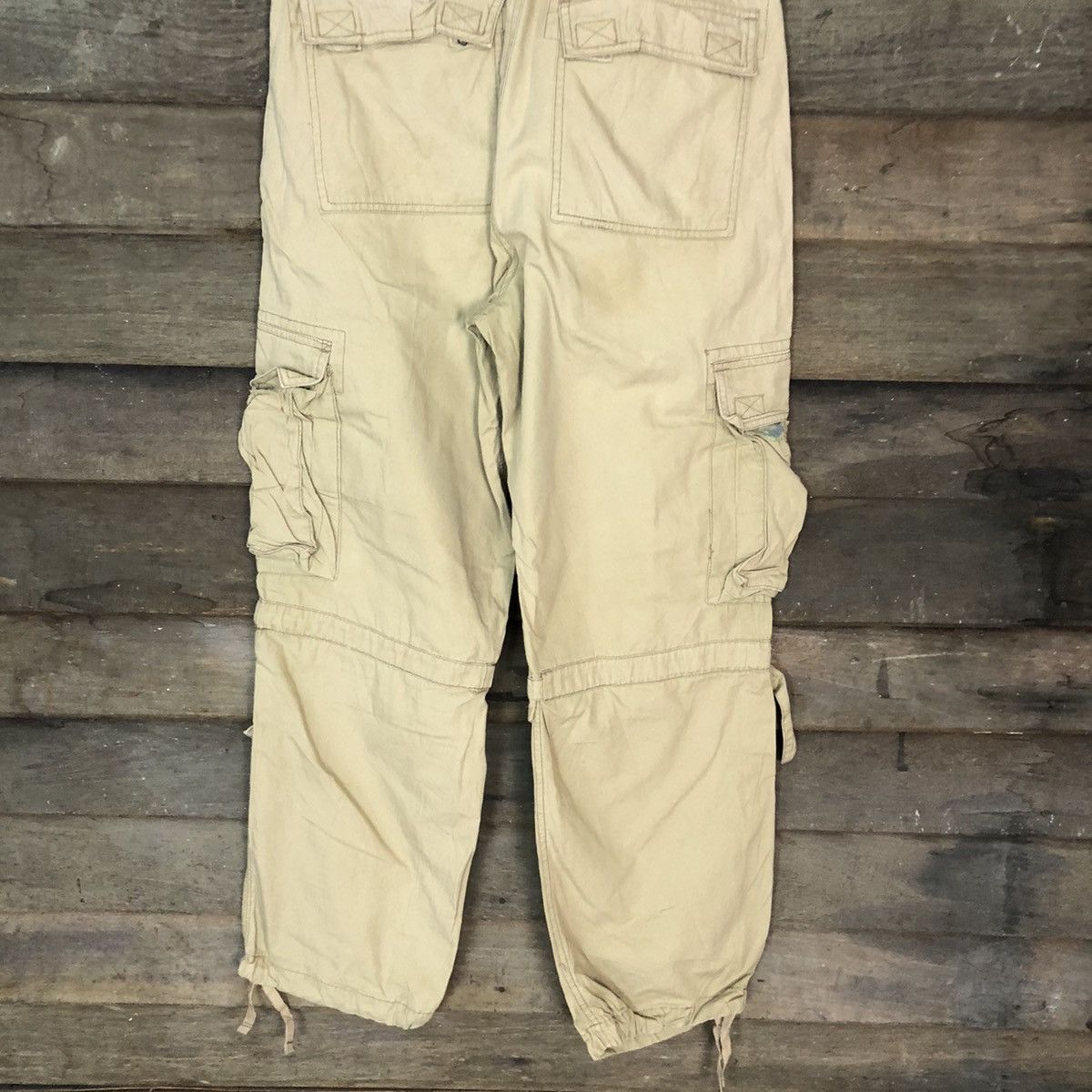 Vintage Vache Brown multi pocket streetwear Cargo Pants #3391 Size US 29 - 13 Thumbnail