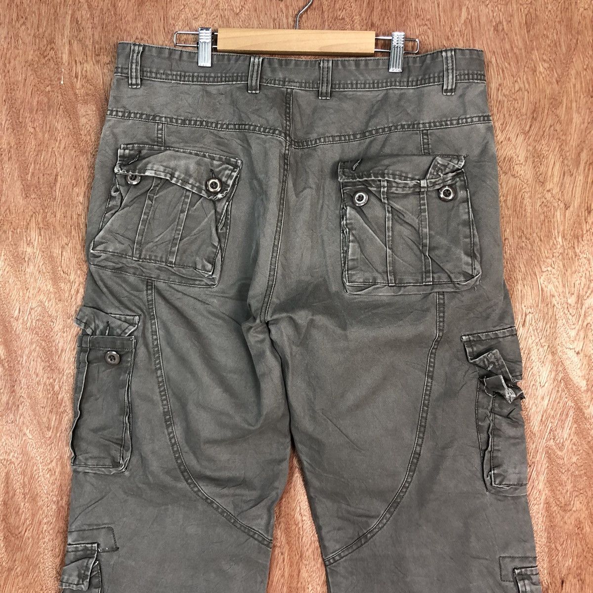 Faded Glory Japan Grey Faded MUltipocket Cargo Pants #c657DL Size US 35 - 11 Thumbnail