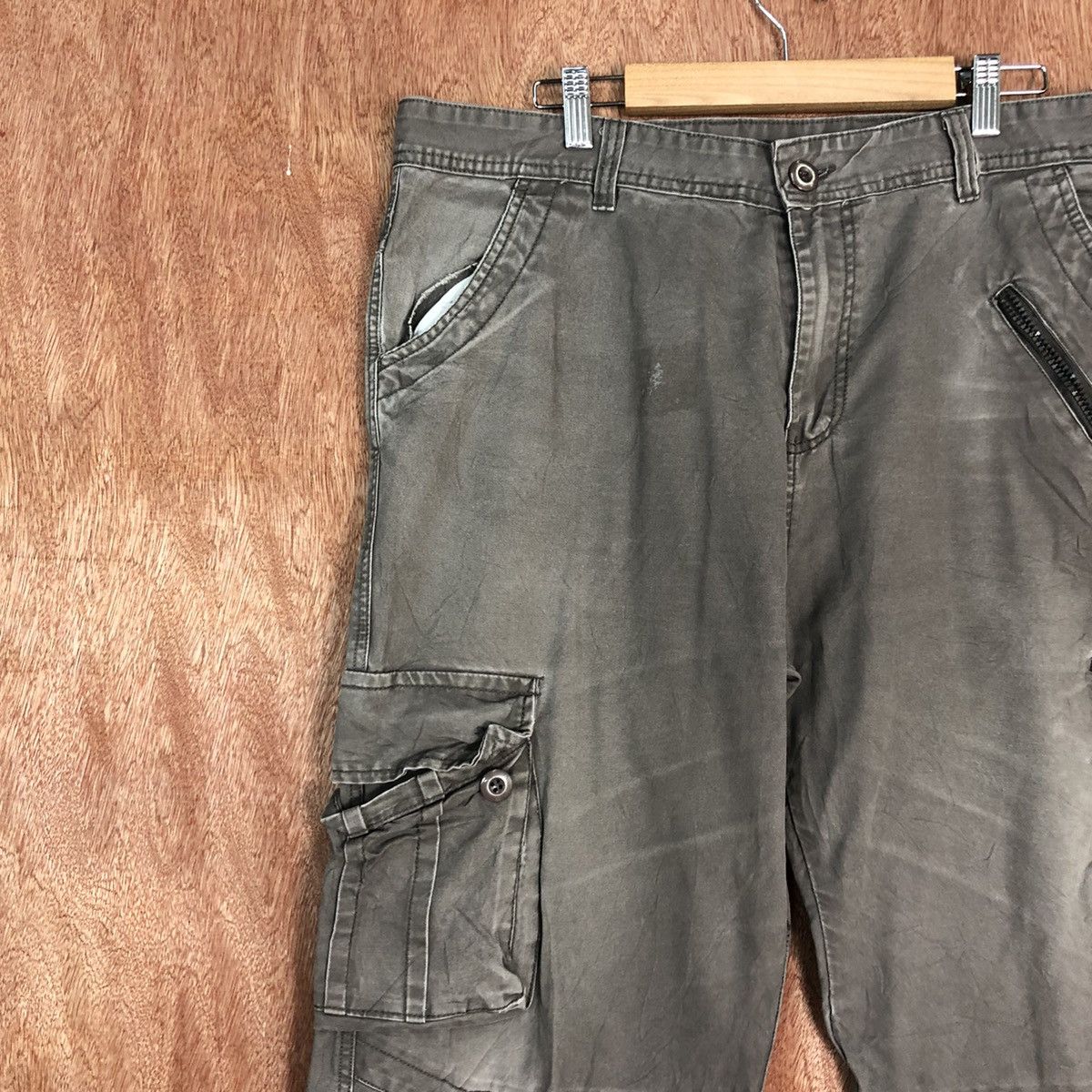 Faded Glory Japan Grey Faded MUltipocket Cargo Pants #c657DL Size US 35 - 6 Thumbnail