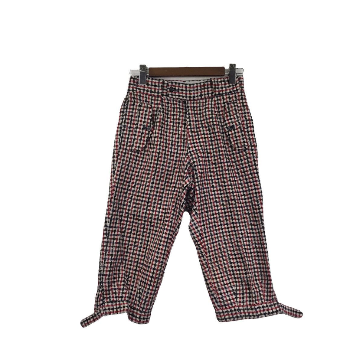 Descente DESCENTE Check Tartan Wool Trousers Pant Size US 26 / EU 42 - 1 Thumbnail