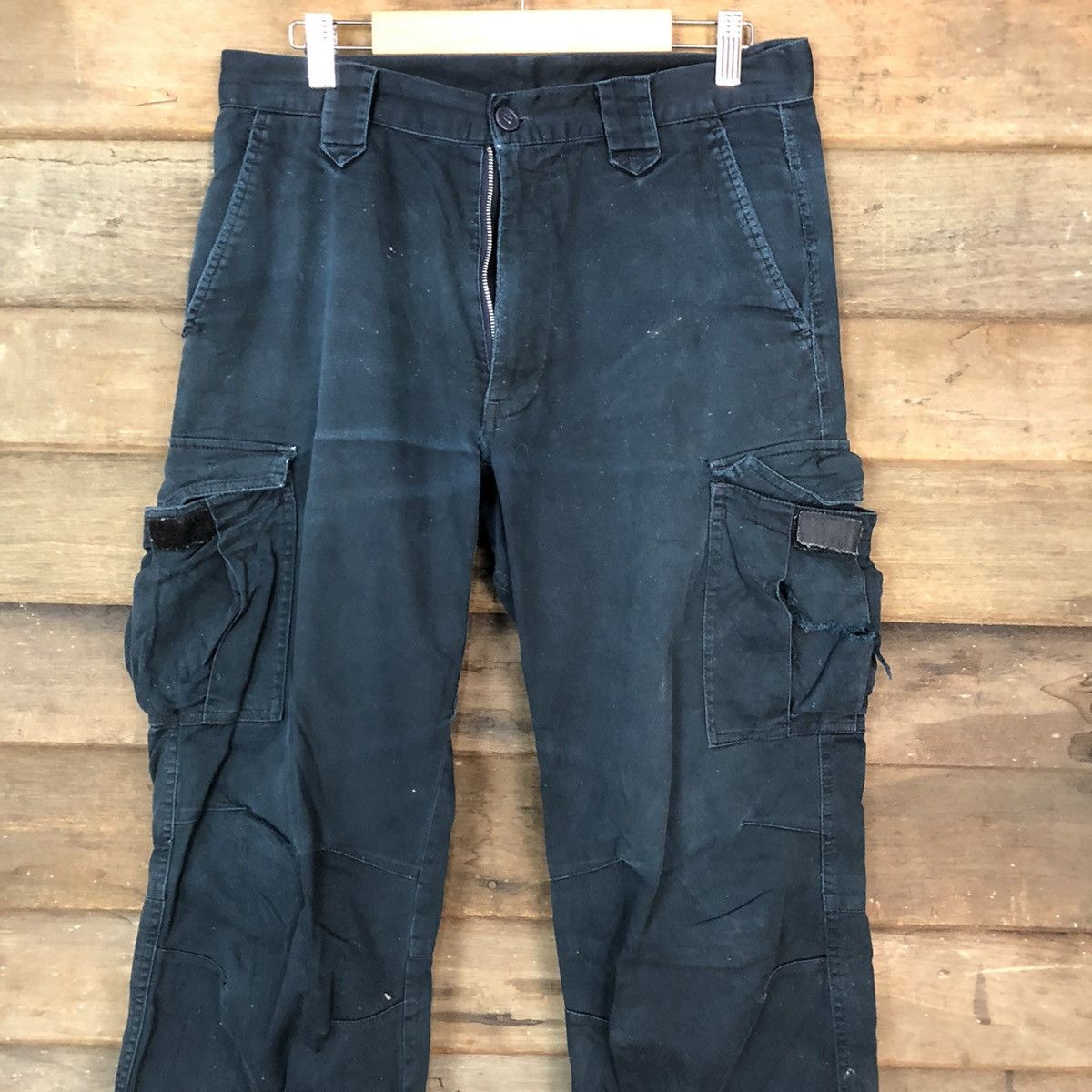 Japanese Brand Japanese Brand Dark Blue utility Cargo Pants #7063 Size US 32 / EU 48 - 2 Thumbnail