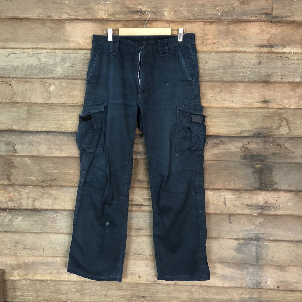 Japanese Brand Japanese Brand Dark Blue utility Cargo Pants #7063 Size US 32 / EU 48 - 1 Thumbnail