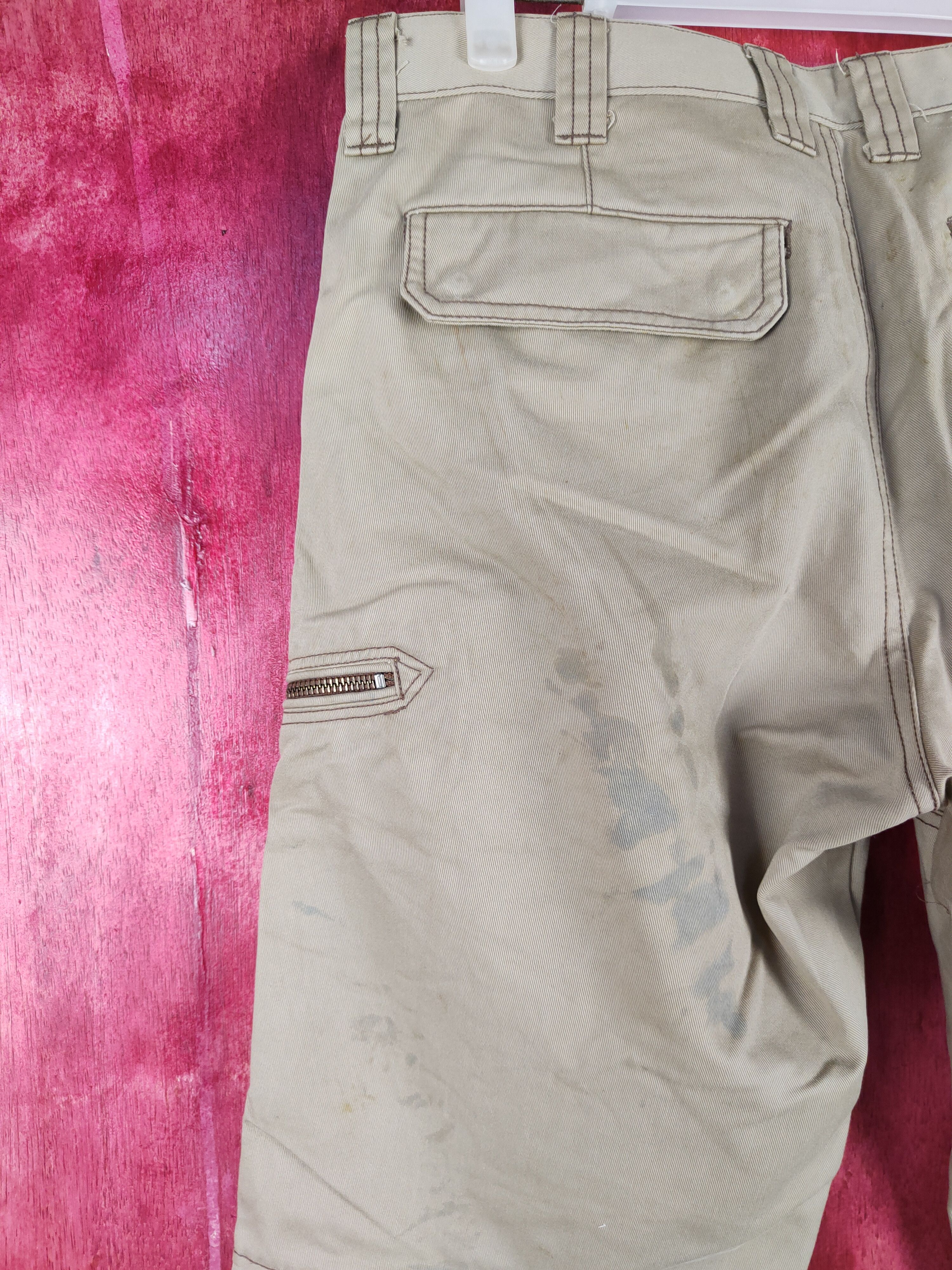 Dickies Dickies Brown distressed faded double knee cargo Pants #4842 Size US 31 - 11 Thumbnail