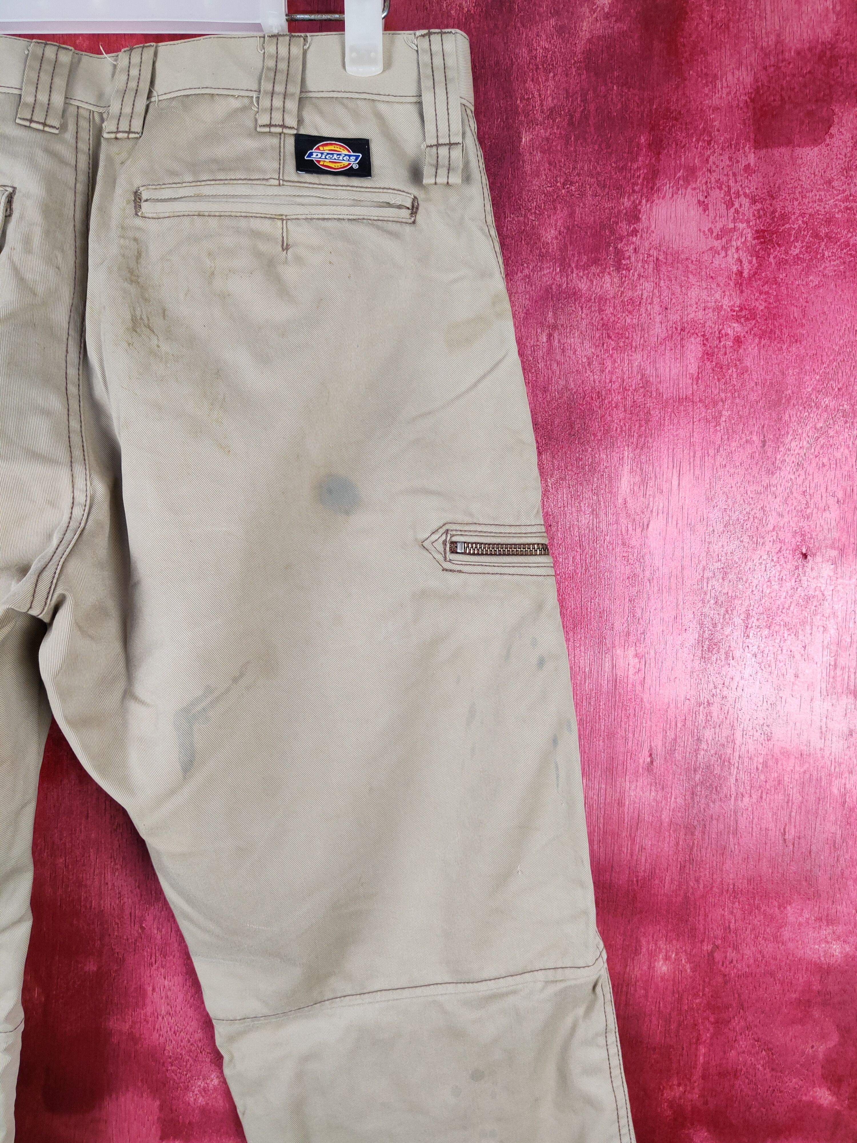 Dickies Dickies Brown distressed faded double knee cargo Pants #4842 Size US 31 - 14 Thumbnail