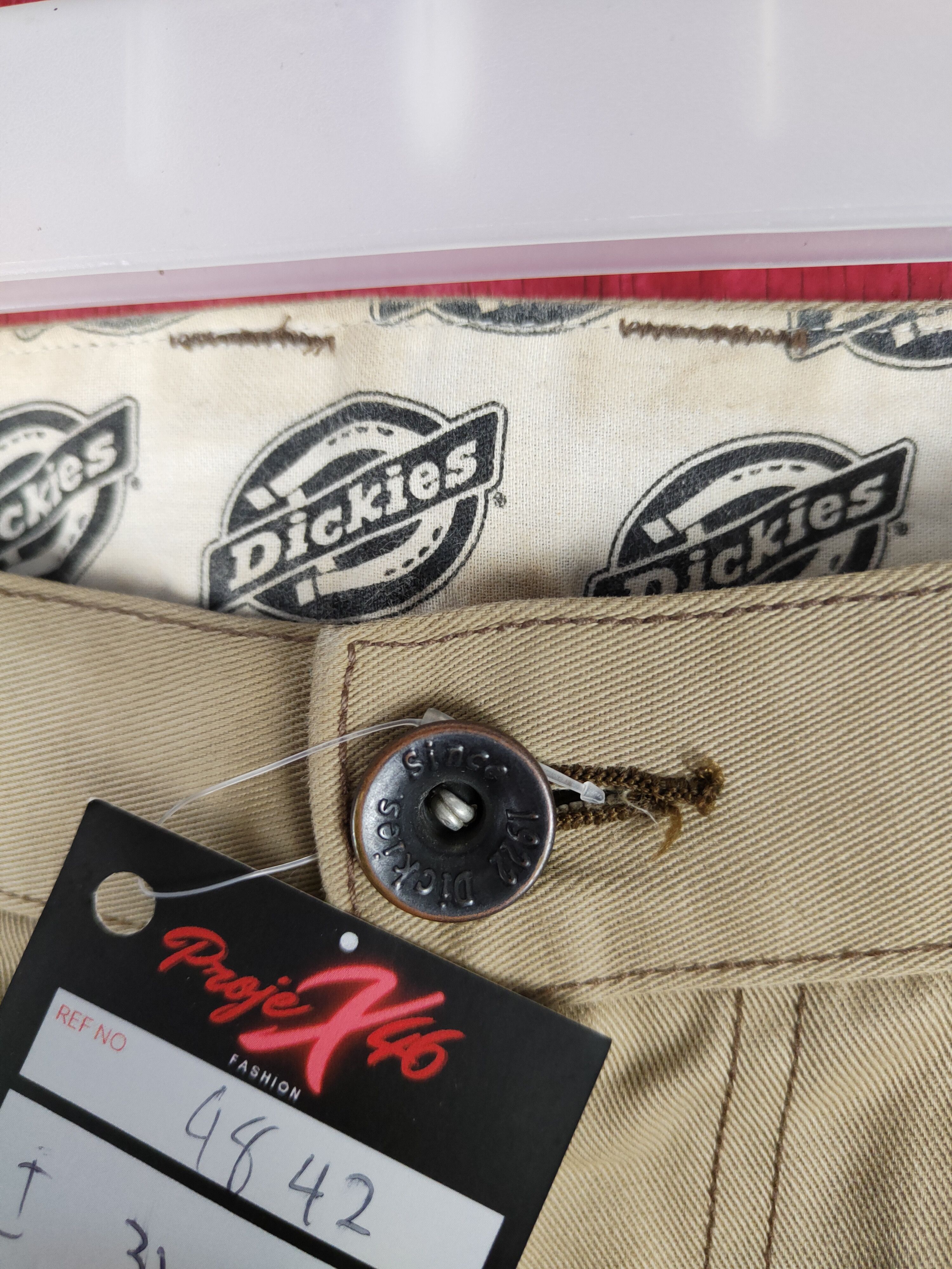 Dickies Dickies Brown distressed faded double knee cargo Pants #4842 Size US 31 - 17 Thumbnail