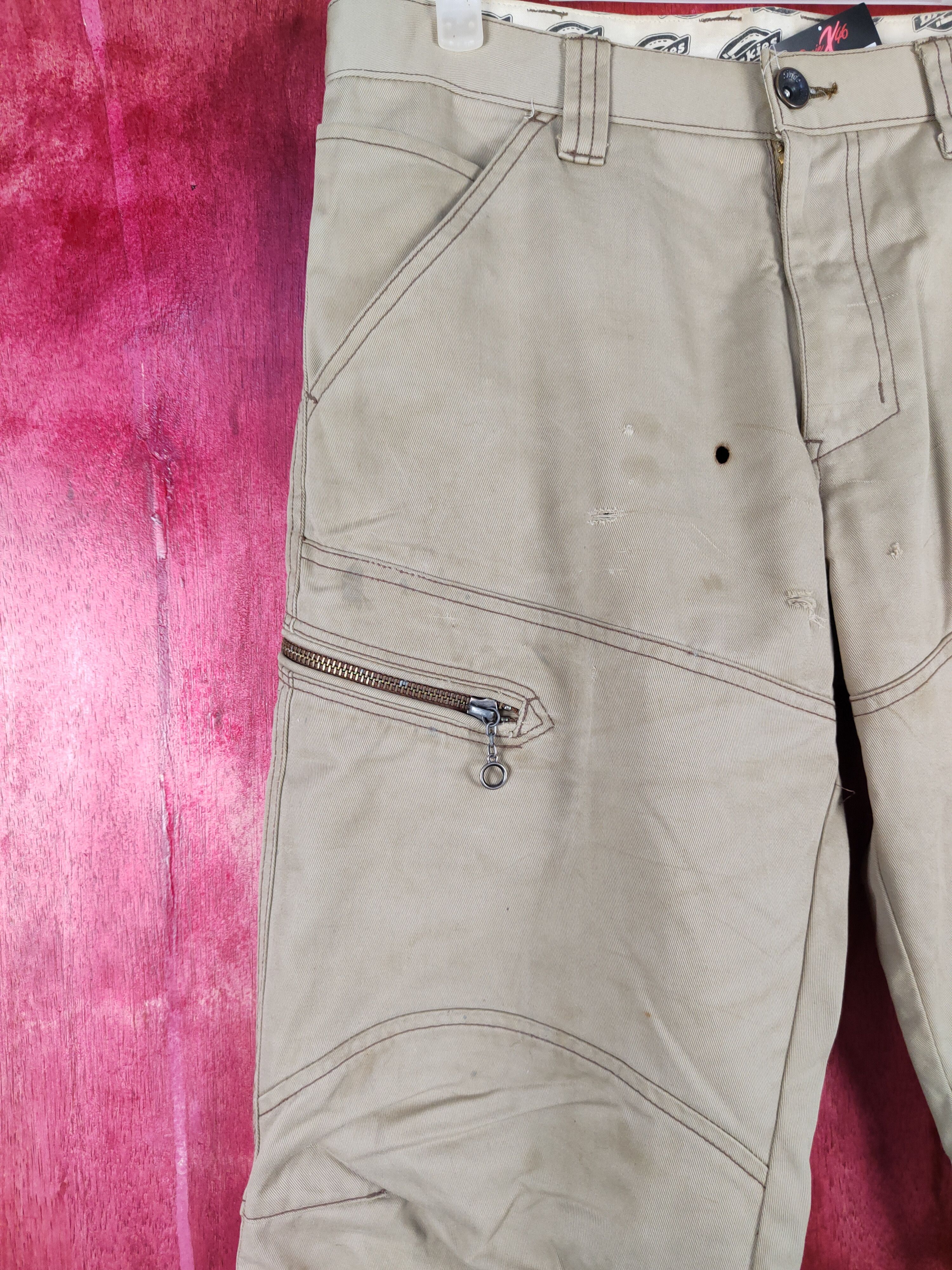 Dickies Dickies Brown distressed faded double knee cargo Pants #4842 Size US 31 - 4 Thumbnail
