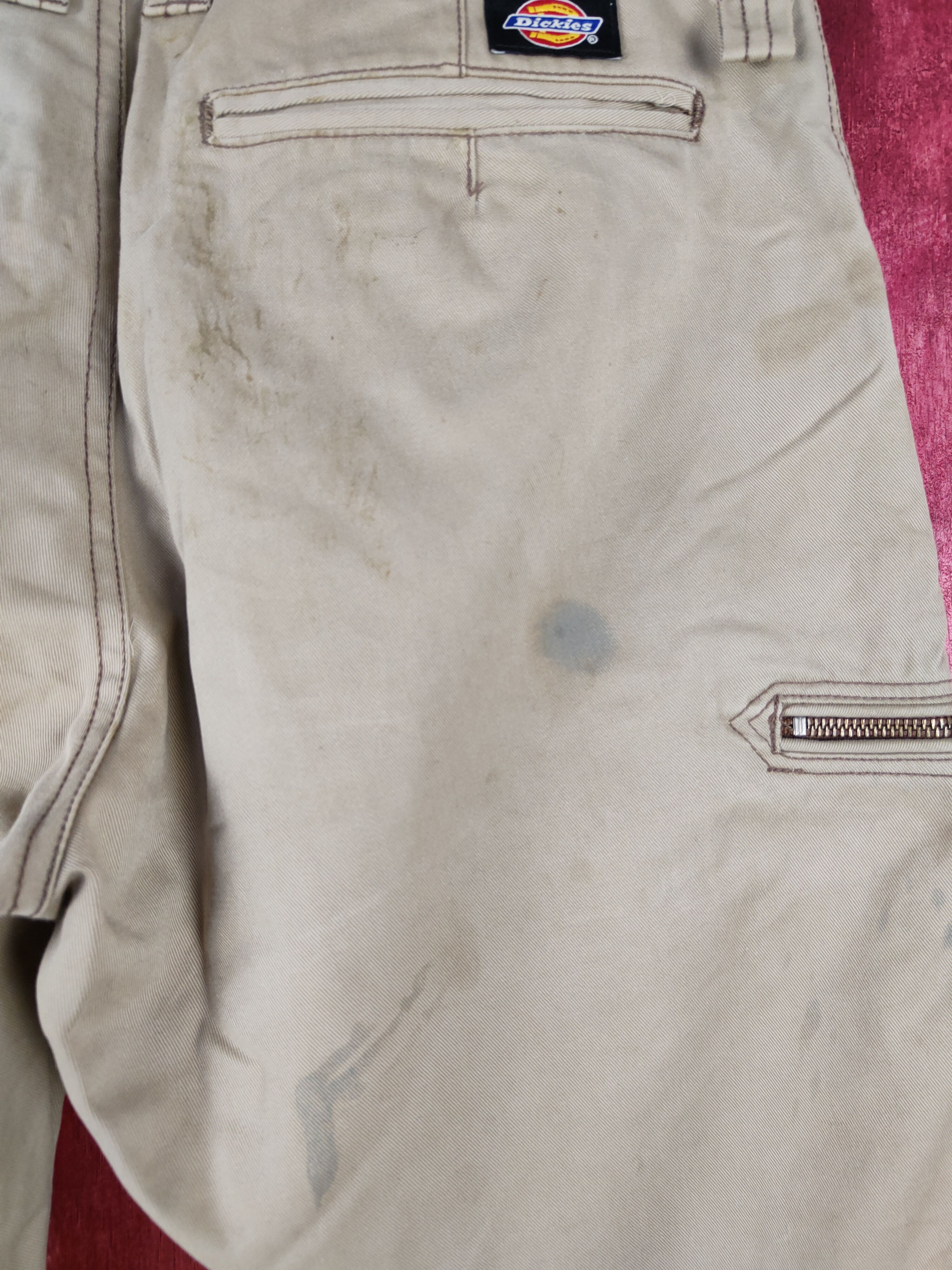 Dickies Dickies Brown distressed faded double knee cargo Pants #4842 Size US 31 - 15 Thumbnail