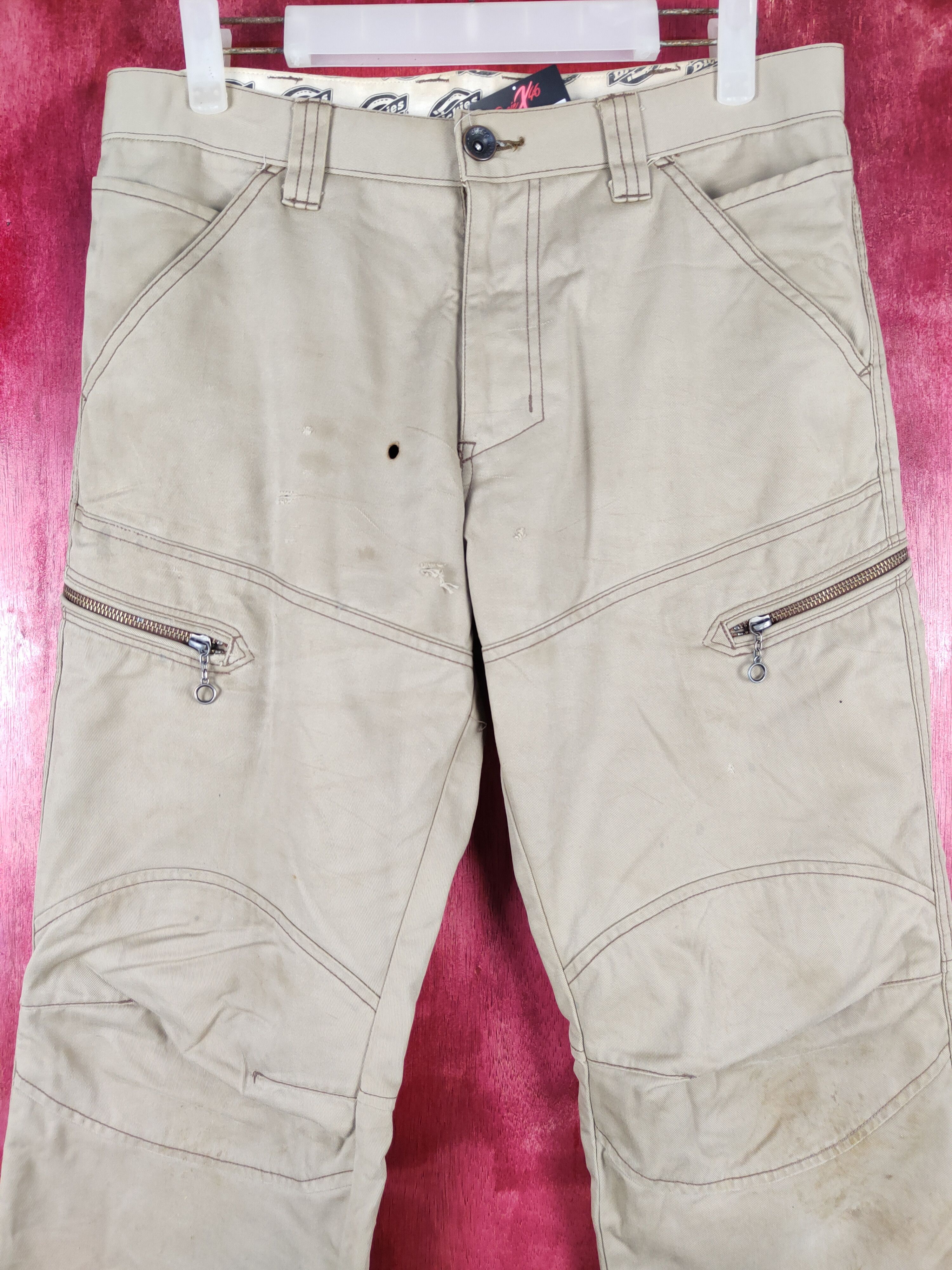 Dickies Dickies Brown distressed faded double knee cargo Pants #4842 Size US 31 - 2 Thumbnail