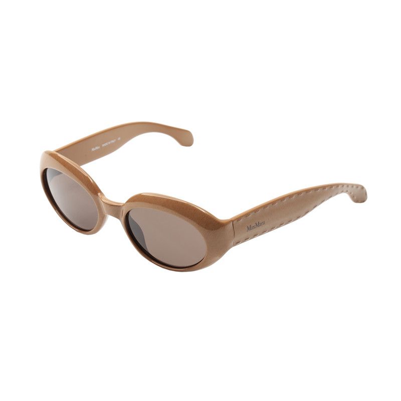 Max Mara Max Mara 90's Light Brown Oval Frame Sunglasses Size ONE SIZE - 1 Thumbnail