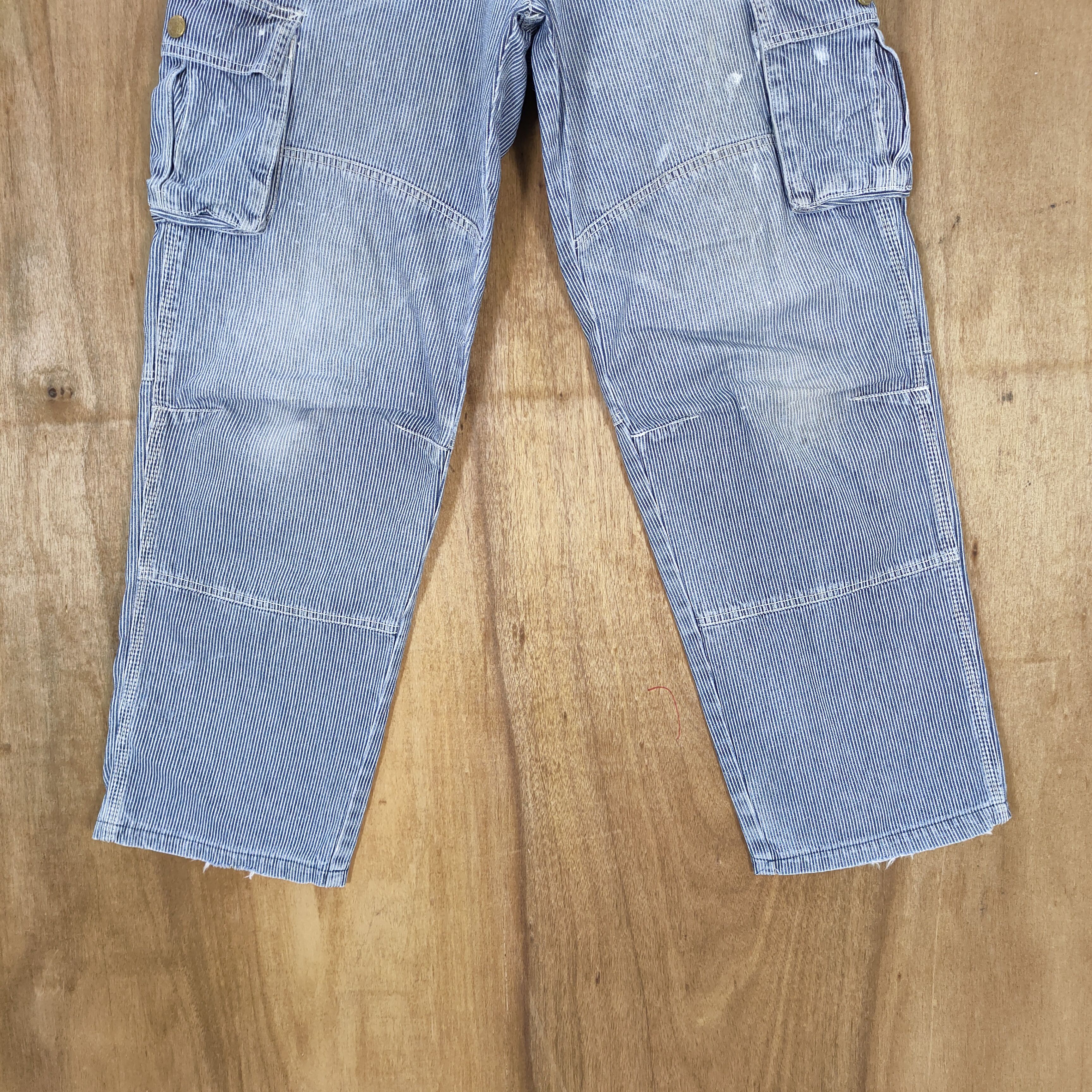 Japanese Brand × Vintage VINTAGE DOGMAN HICKORY STRIPED CARGO PANTS Size US 29 - 6 Thumbnail