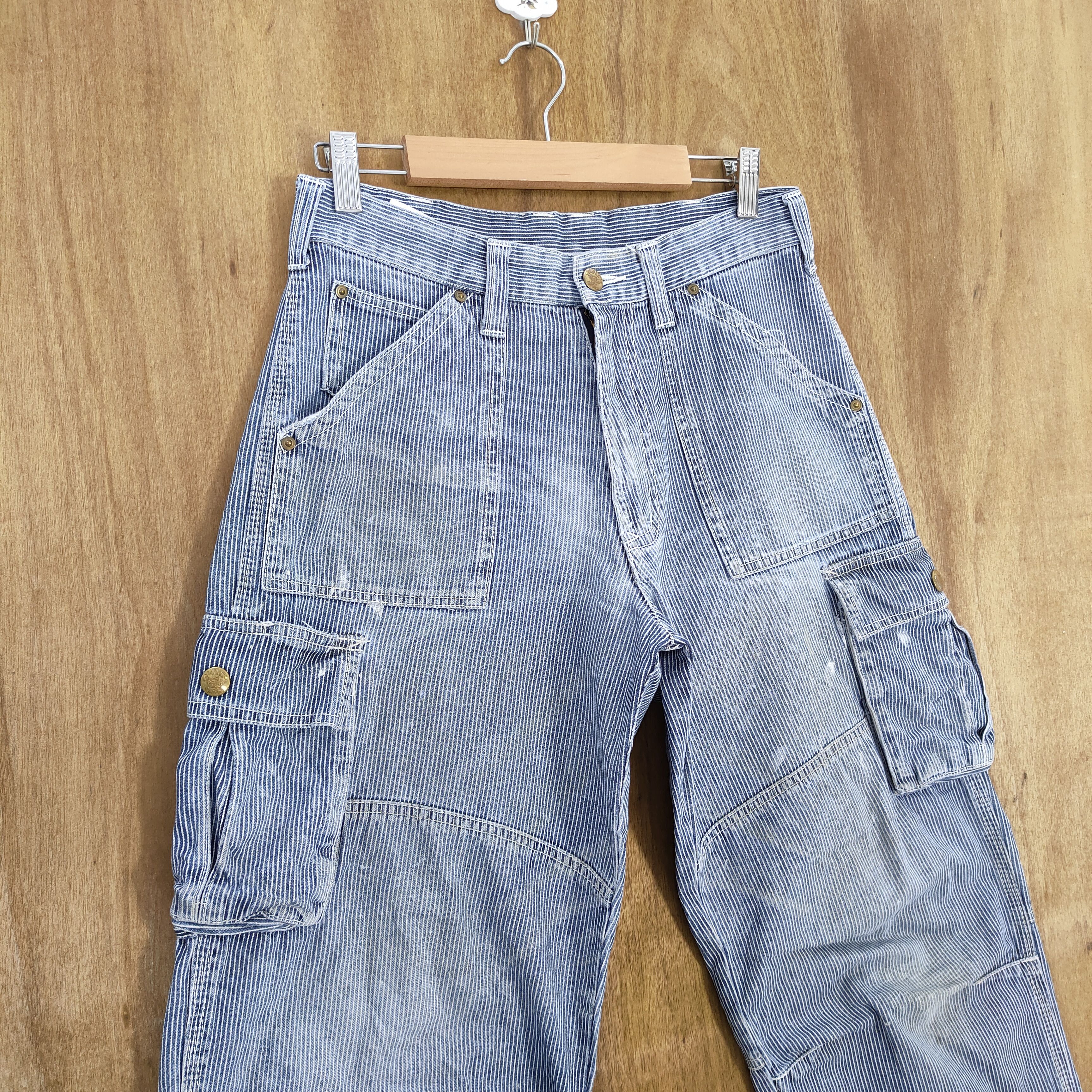 Japanese Brand × Vintage VINTAGE DOGMAN HICKORY STRIPED CARGO PANTS Size US 29 - 7 Thumbnail