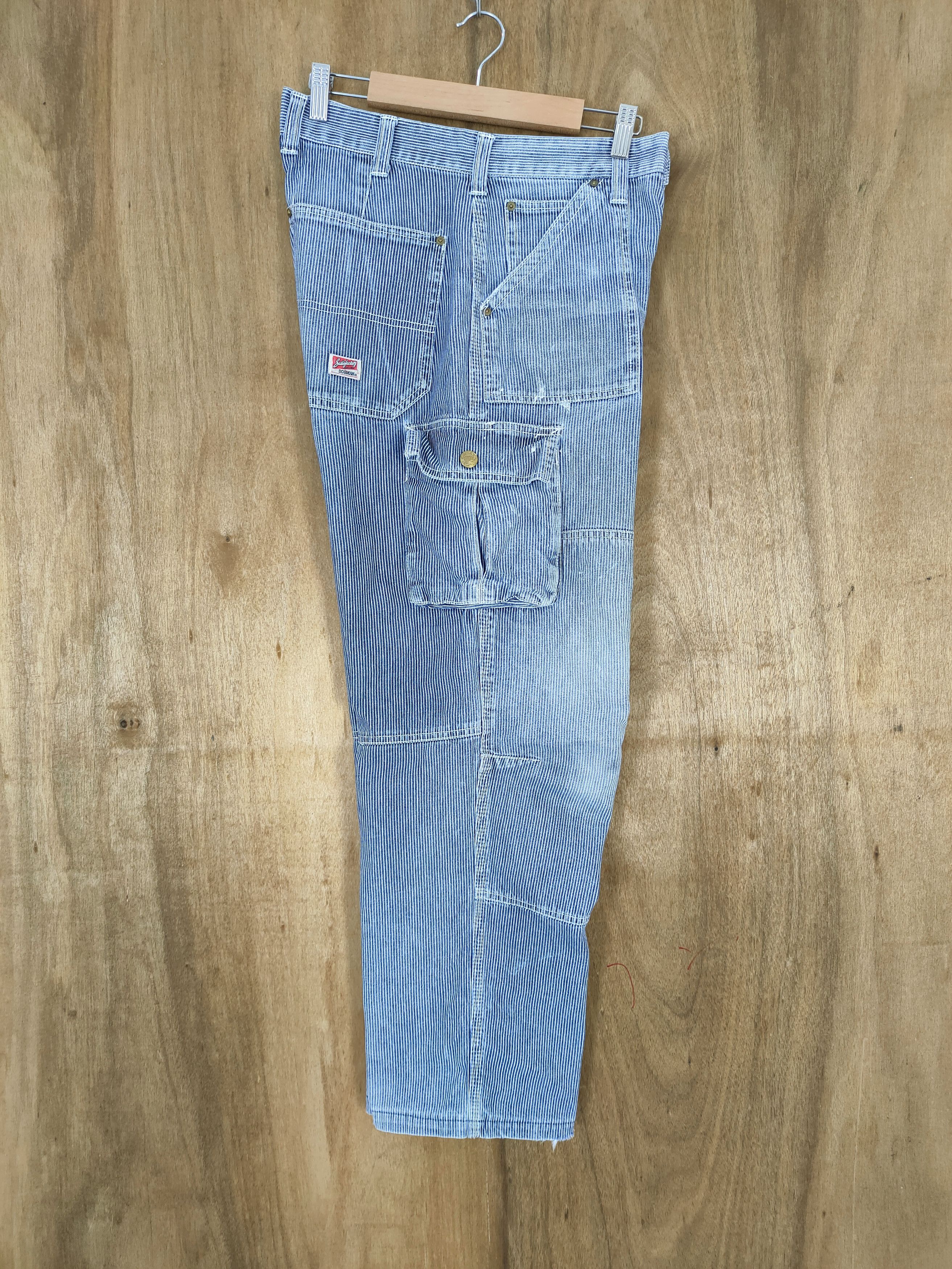 Japanese Brand × Vintage VINTAGE DOGMAN HICKORY STRIPED CARGO PANTS Size US 29 - 15 Thumbnail