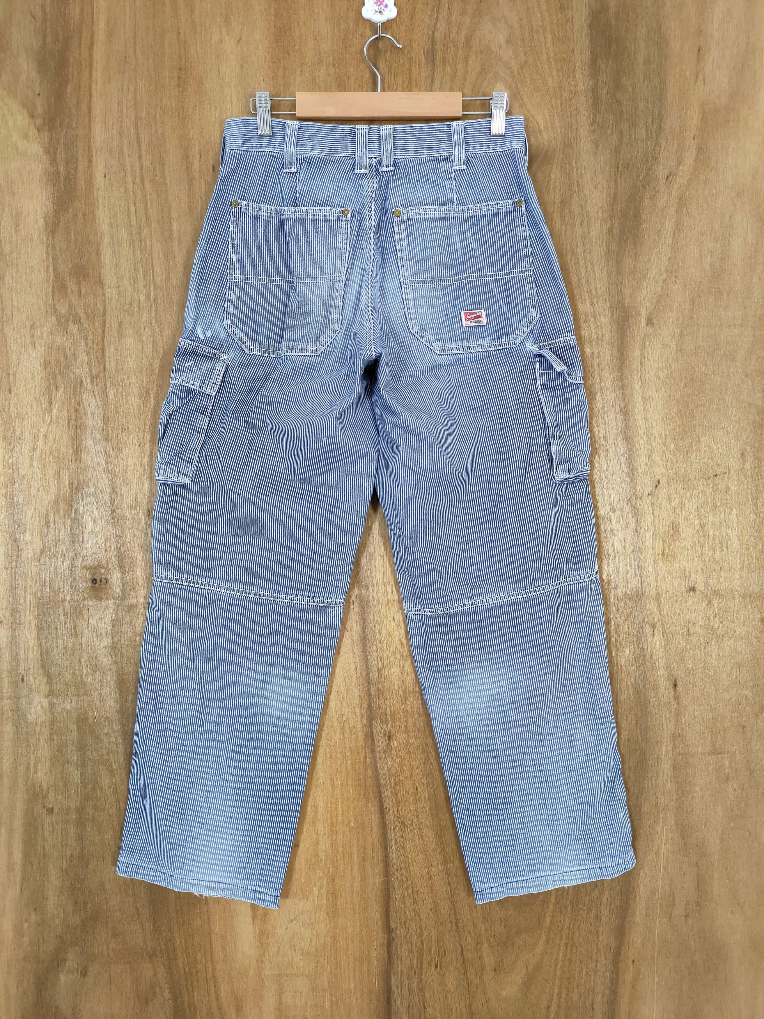 Japanese Brand × Vintage VINTAGE DOGMAN HICKORY STRIPED CARGO PANTS Size US 29 - 3 Thumbnail