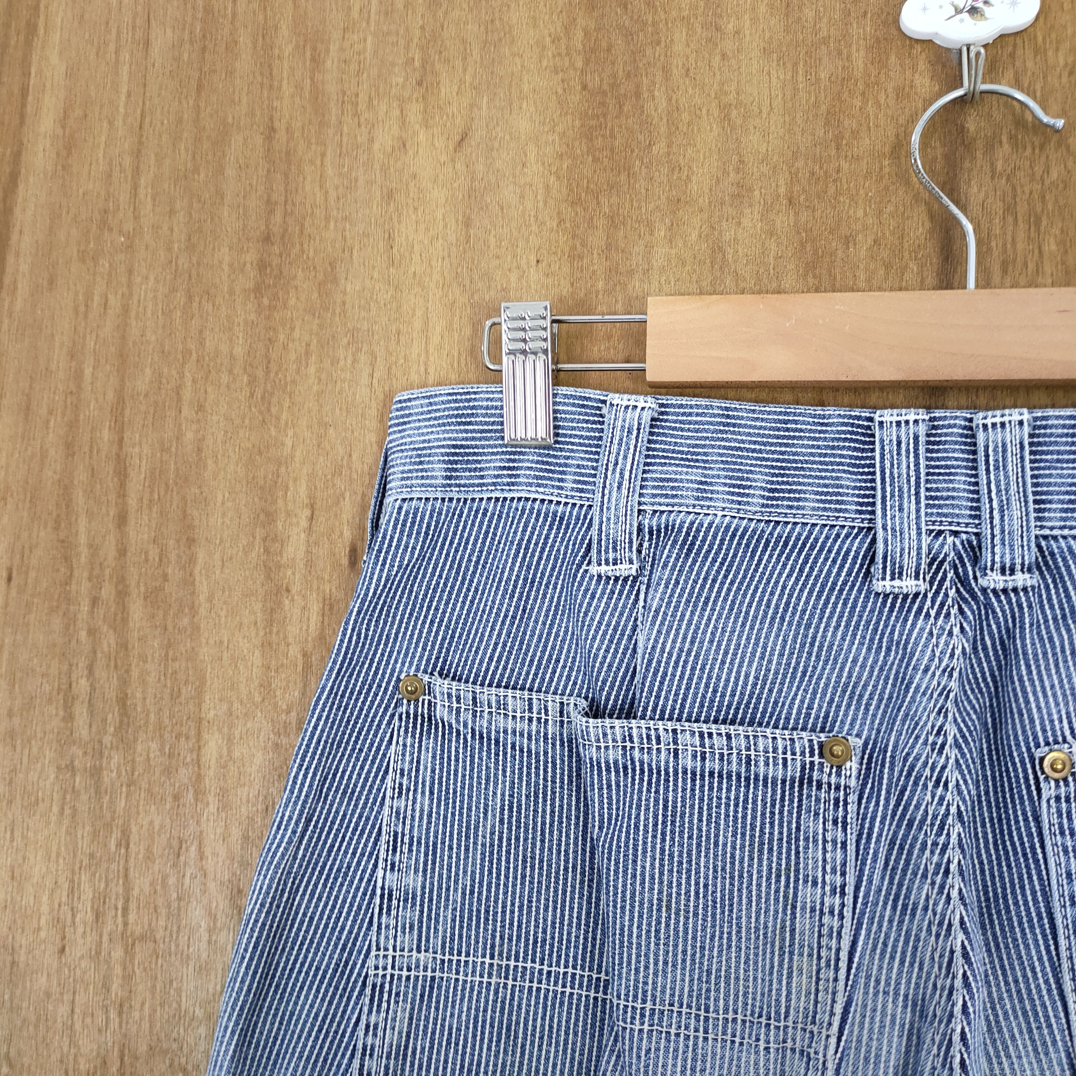 Japanese Brand × Vintage VINTAGE DOGMAN HICKORY STRIPED CARGO PANTS Size US 29 - 14 Thumbnail