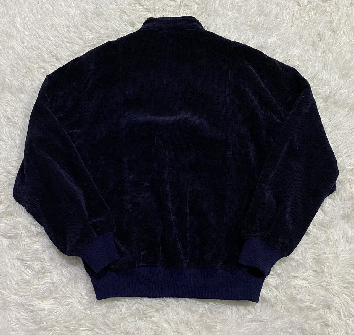 Japanese Brand Simple Life Velvet Jacket in Dark Blue Size US M / EU 48-50 / 2 - 5 Thumbnail