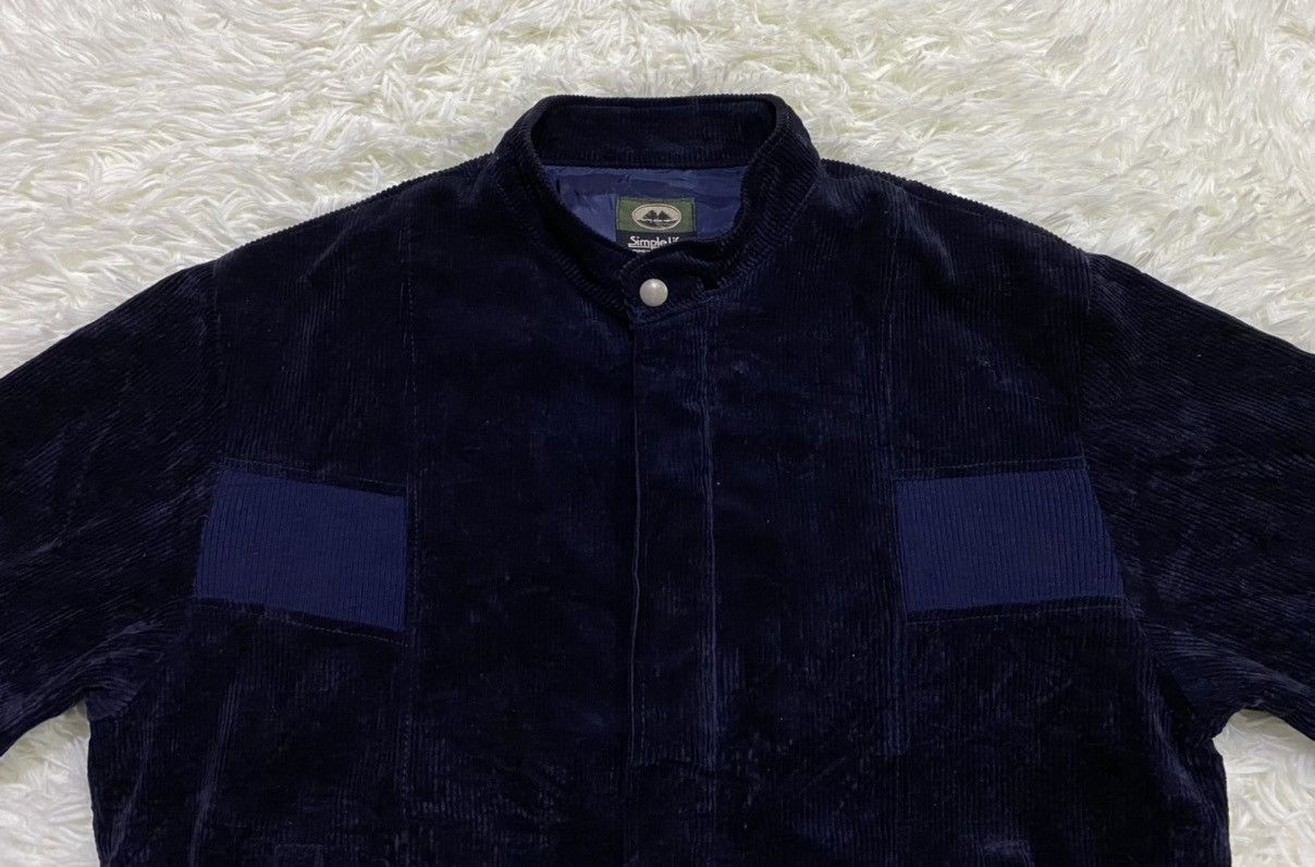 Japanese Brand Simple Life Velvet Jacket in Dark Blue Size US M / EU 48-50 / 2 - 3 Thumbnail
