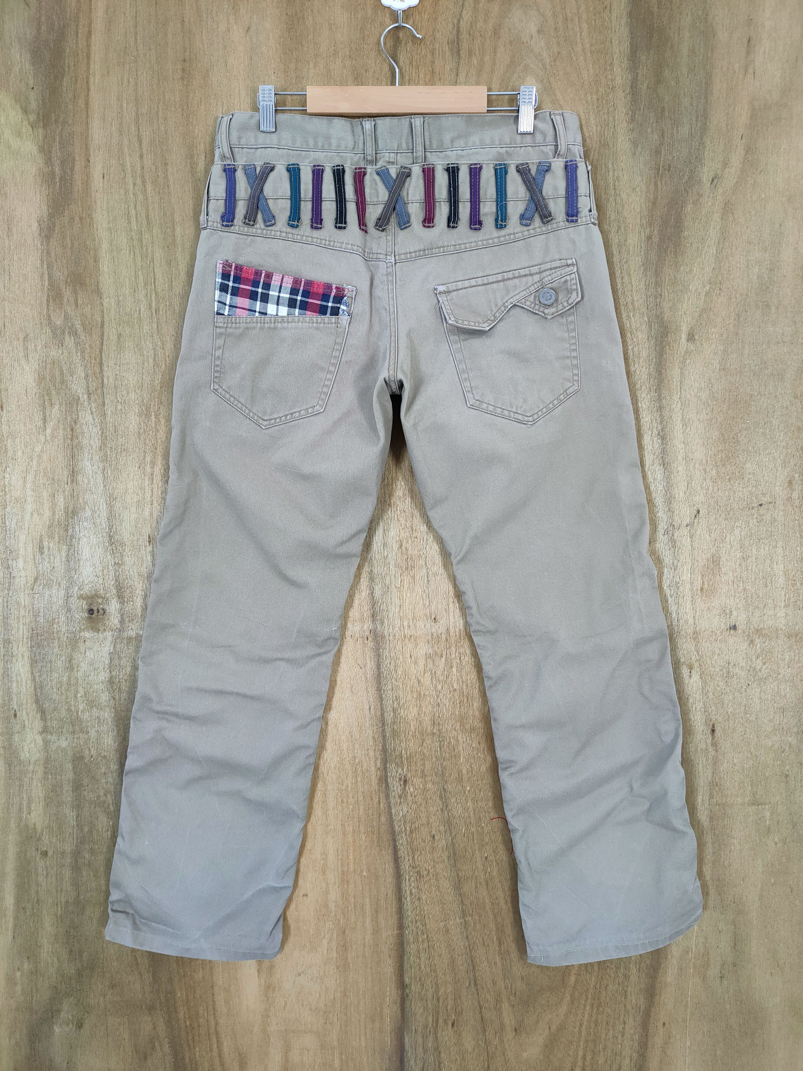 Japanese Brand ROUSHATE DOUBLE WAIST DISTRESSED PANTS Size US 32 / EU 48 - 2 Thumbnail