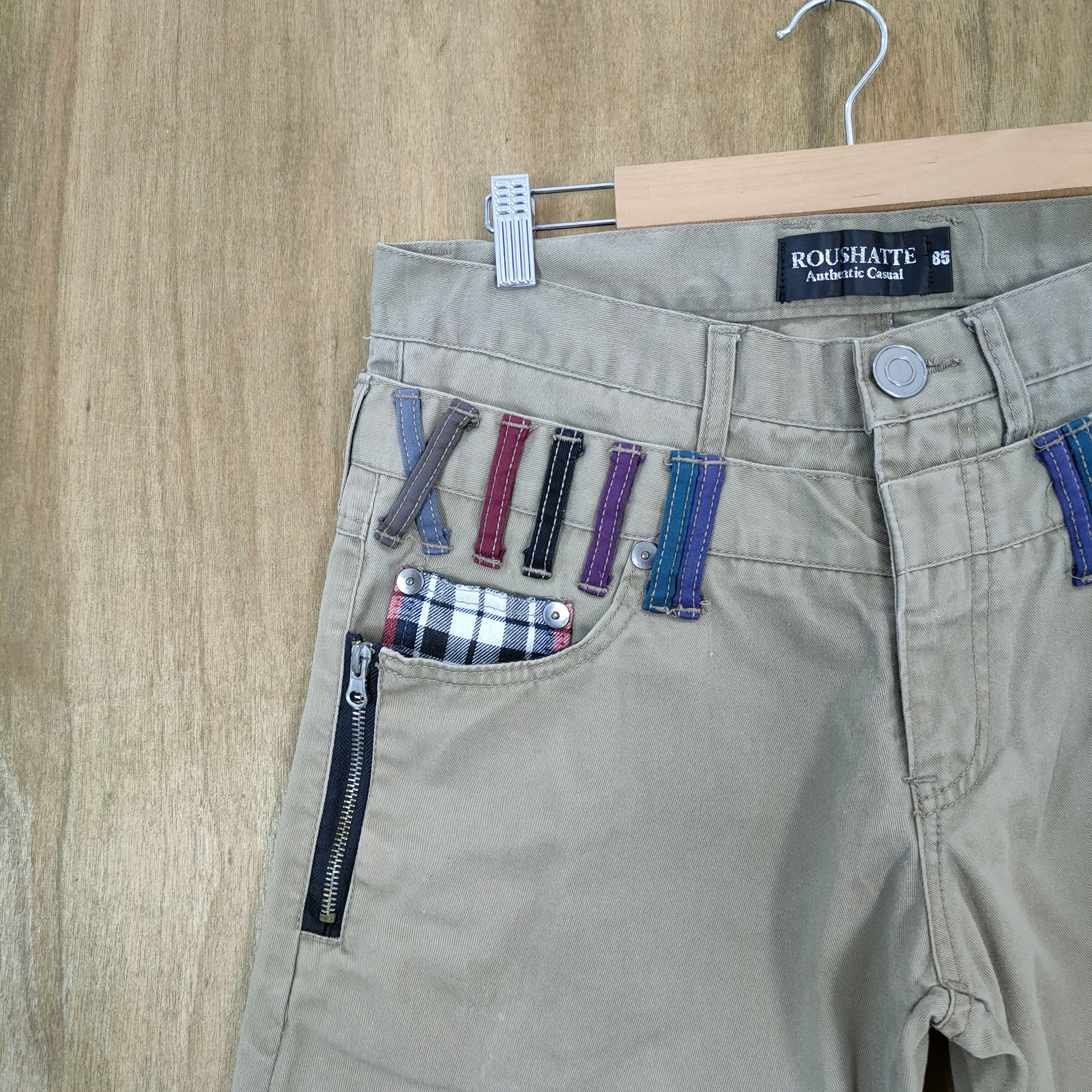 Japanese Brand ROUSHATE DOUBLE WAIST DISTRESSED PANTS Size US 32 / EU 48 - 6 Thumbnail