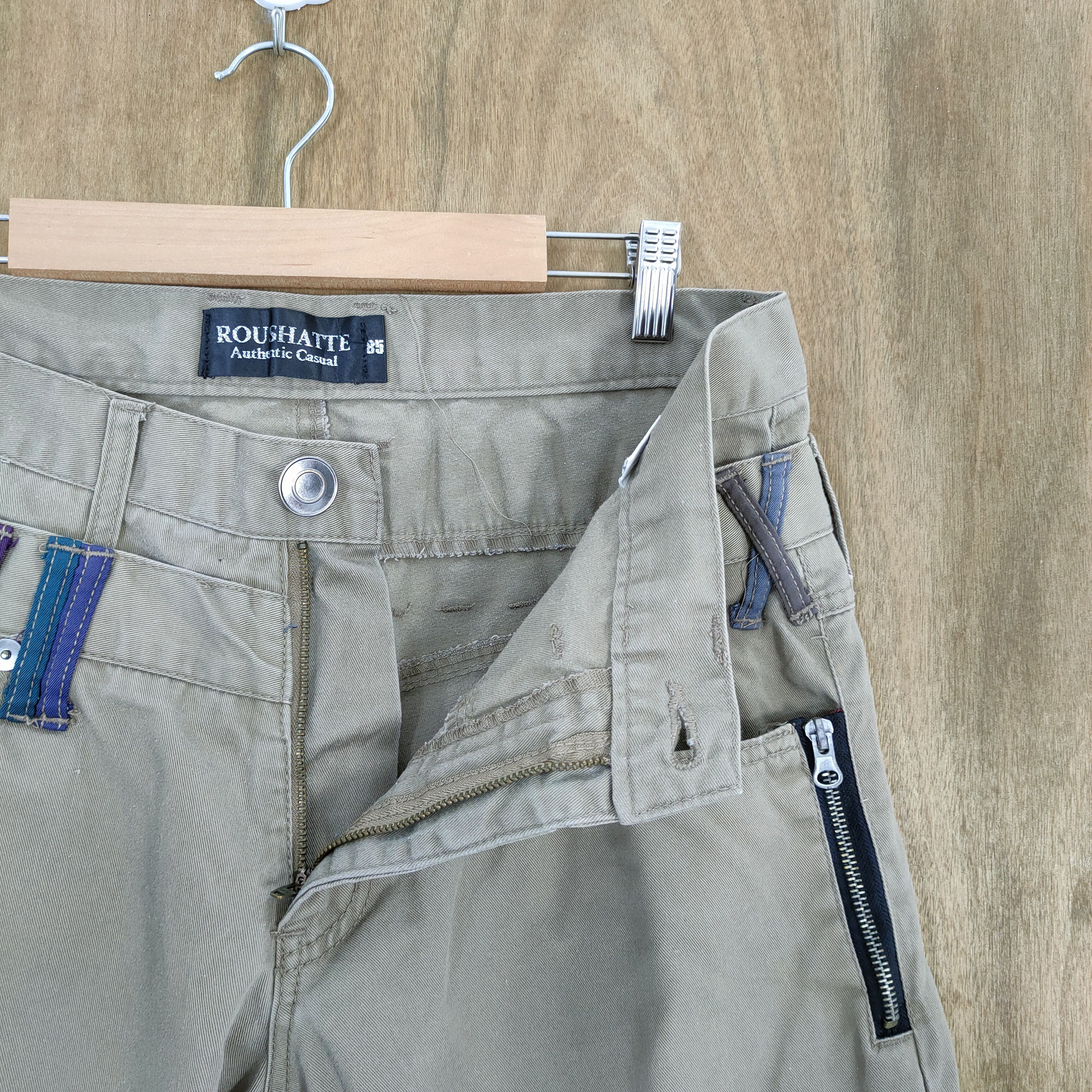 Japanese Brand ROUSHATE DOUBLE WAIST DISTRESSED PANTS Size US 32 / EU 48 - 3 Thumbnail