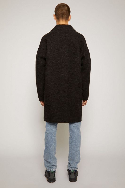 Acne Studios Damman Mel Double Coat Anthracite Black wool Jacket 48 M Size US M / EU 48-50 / 2 - 5 Thumbnail
