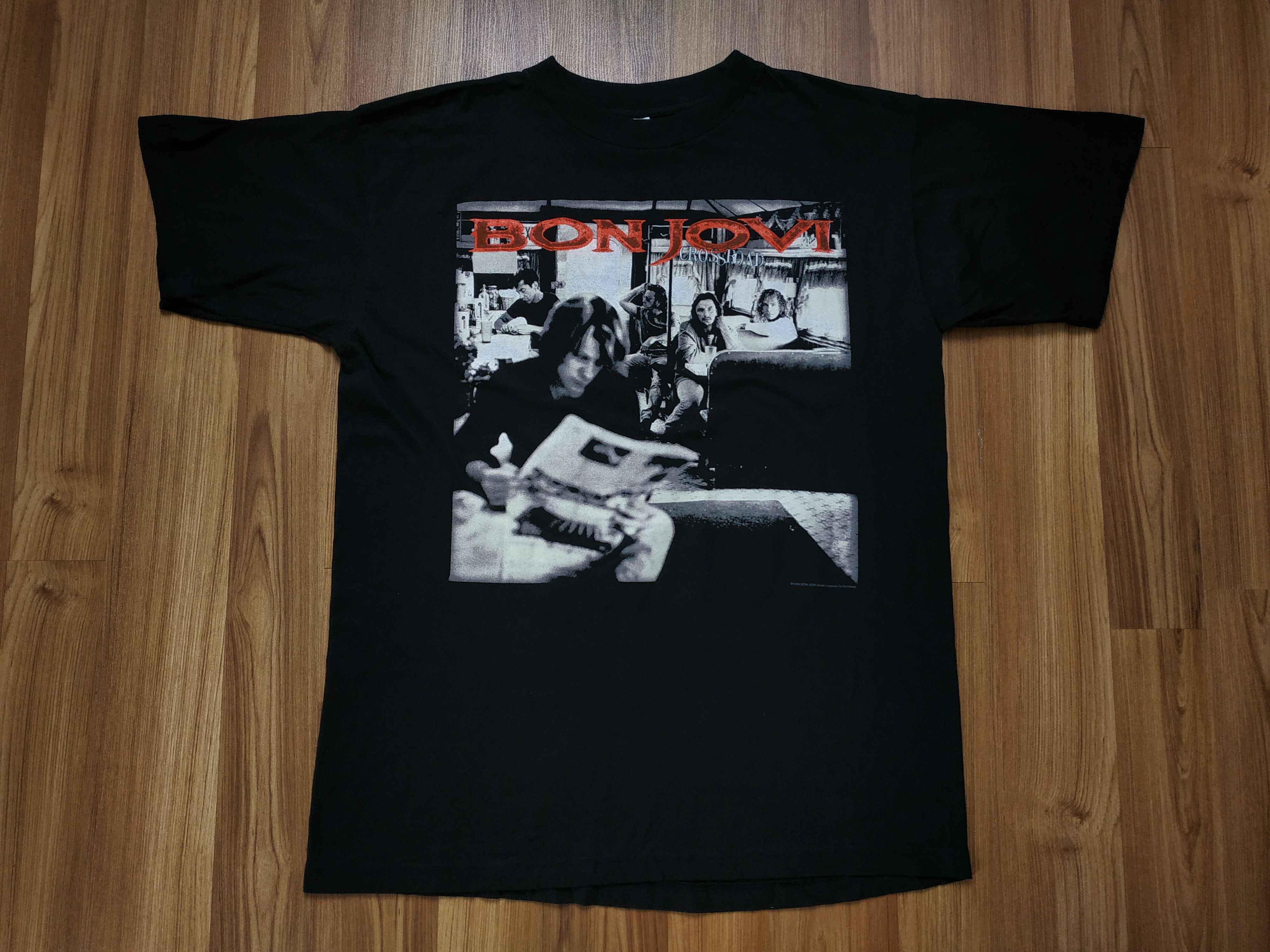 Vintage Vintage Bon Jovi Cross Road 1994 TShirt Metallica Pink Floyd Size US L / EU 52-54 / 3 - 1 Thumbnail