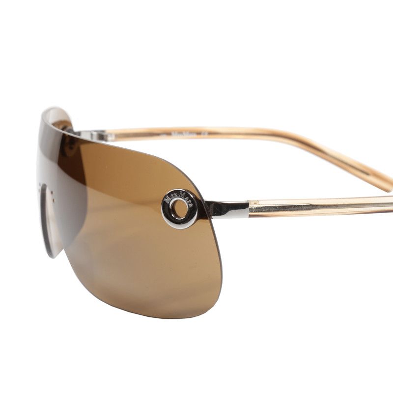 Max Mara Max Mara 00's Brown Rimless Mask Sunglasses Size ONE SIZE - 3 Thumbnail