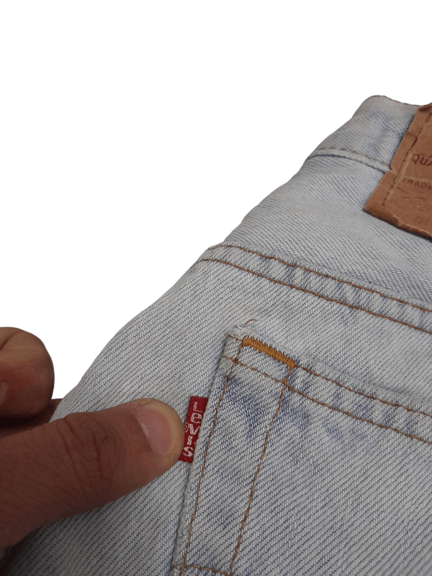 Levi's × Vintage 1989 Levis 501 Usa Denim Black Pole (E739) Size US 30 / EU 46 - 4 Thumbnail