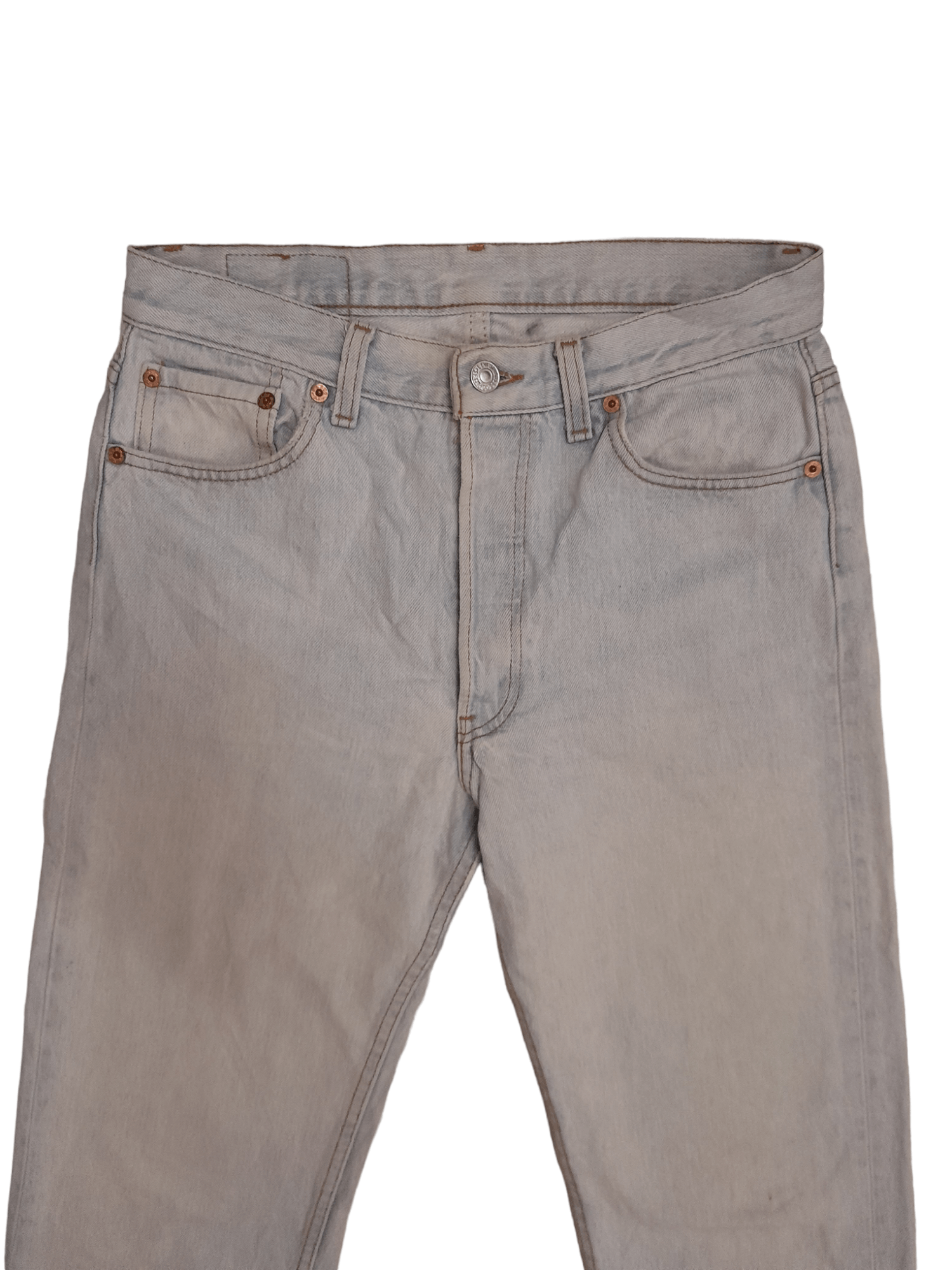 Levi's × Vintage 1989 Levis 501 Usa Denim Black Pole (E739) Size US 30 / EU 46 - 6 Thumbnail