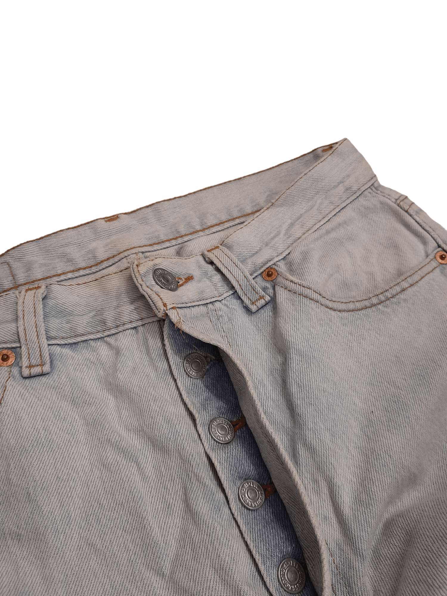Levi's × Vintage 1989 Levis 501 Usa Denim Black Pole (E739) Size US 30 / EU 46 - 7 Thumbnail