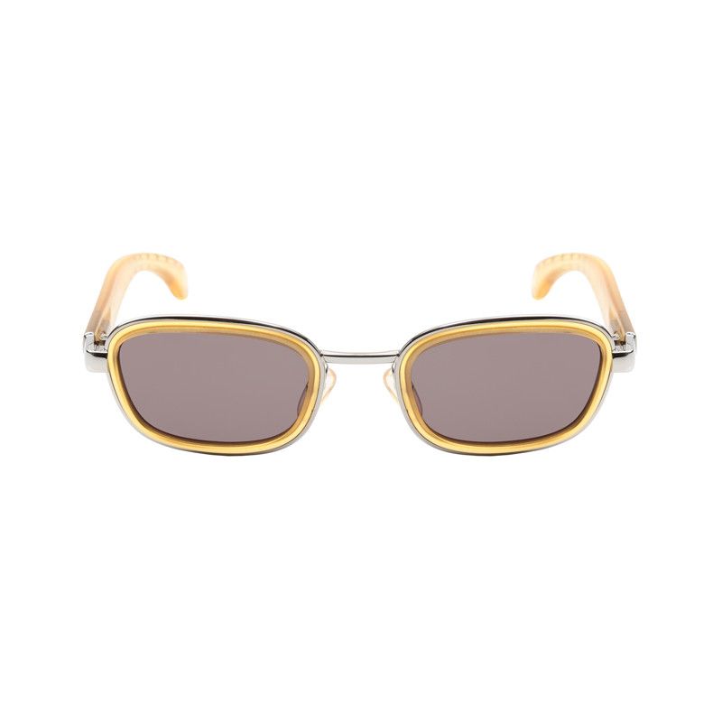Max Mara Max Mara 90's Transparent Yellow Geometric Frame Sunglasses Size ONE SIZE - 1 Thumbnail