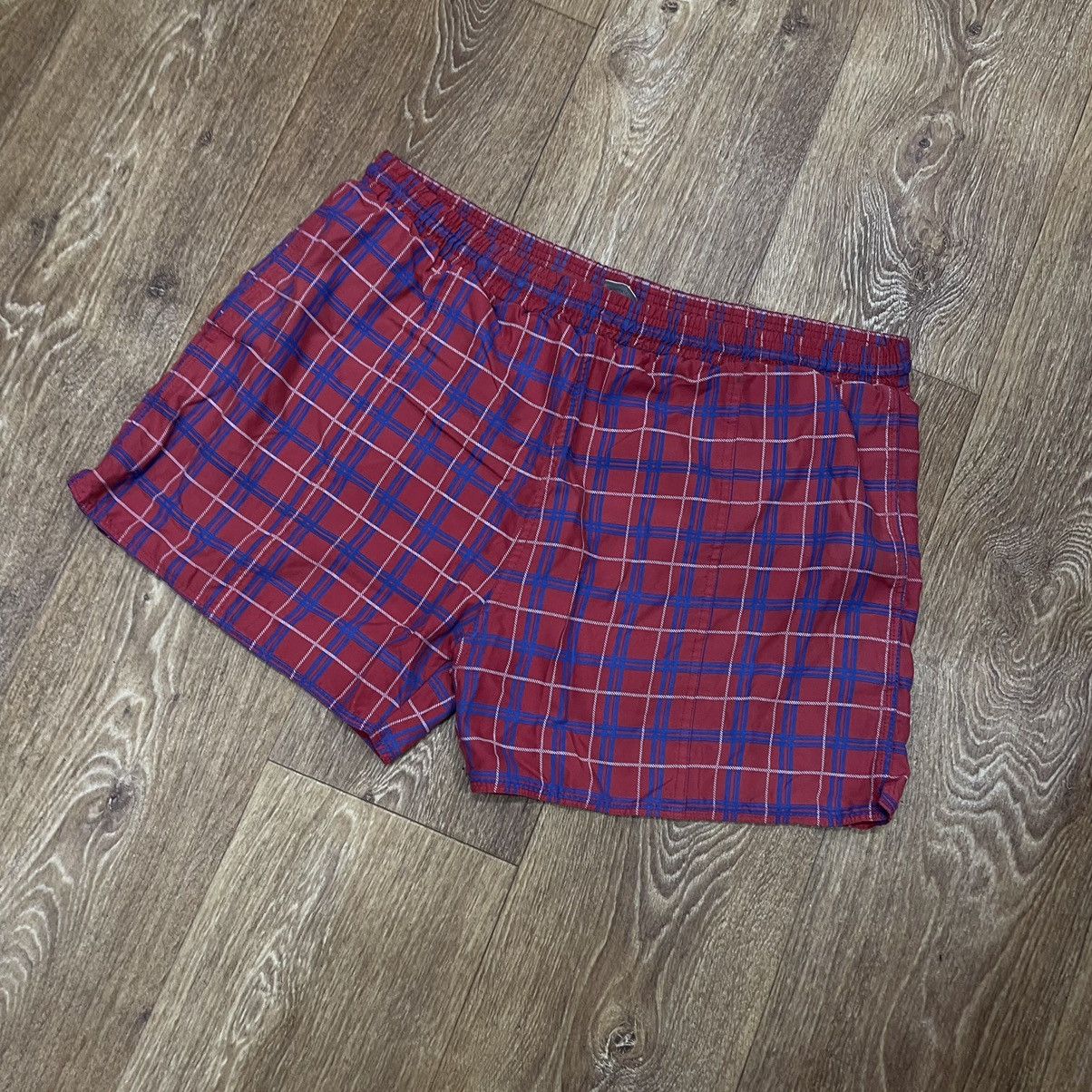 Vintage Vintage 90s Red Blue Plaid Shorts Y2K Streetwear Wide Leg 34 Size US 34 / EU 50 - 2 Thumbnail