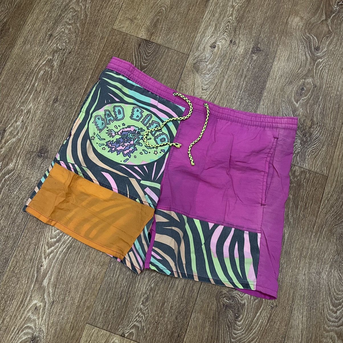 Vintage Vintage 90s Y2K Zebra Stripe Art Shorts Rave Streetwear 36 Size US 36 / EU 52 - 2 Thumbnail