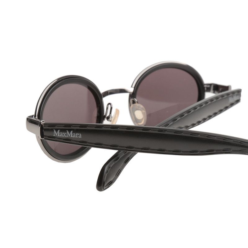 Max Mara Max Mara 90's Black Oval Frame Sunglasses Size ONE SIZE - 4 Thumbnail