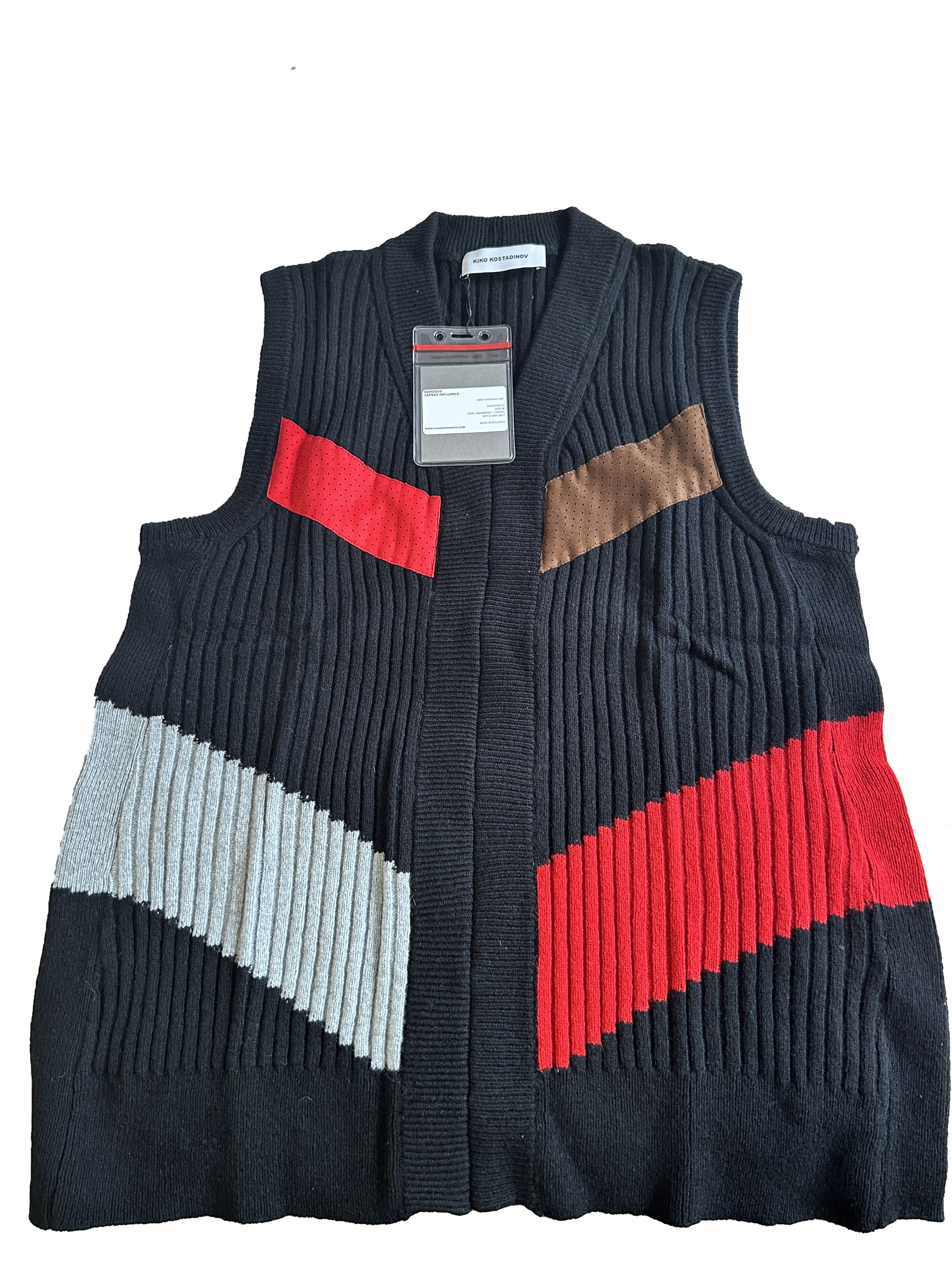 Kiko Kostadinov Kiko Kostadinov Black Intarsia Nash Vest | Grailed