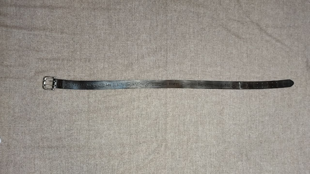 Lee Vintage 80' Lee Riders leather belt Size 44 - 3 Thumbnail