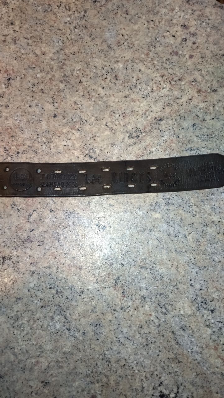 Lee Vintage 80' Lee Riders leather belt Size 44 - 2 Thumbnail