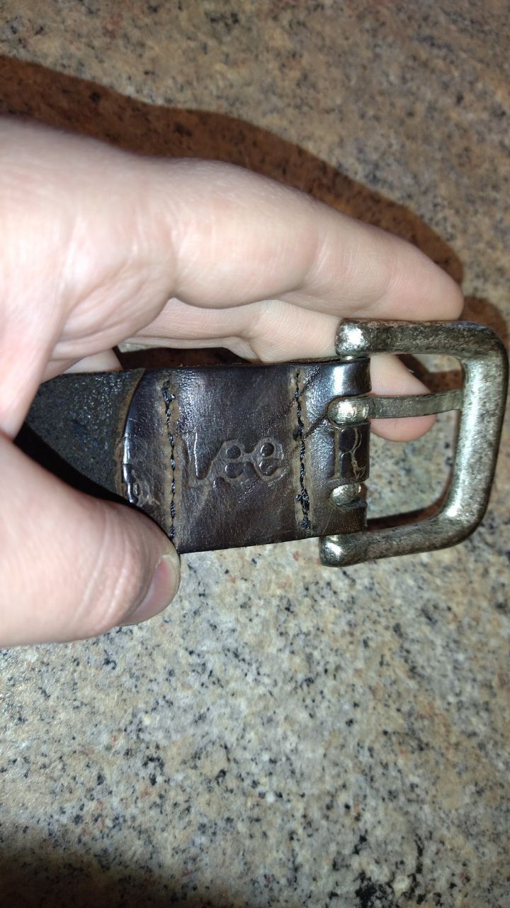 Lee Vintage 80' Lee Riders leather belt Size 44 - 4 Thumbnail