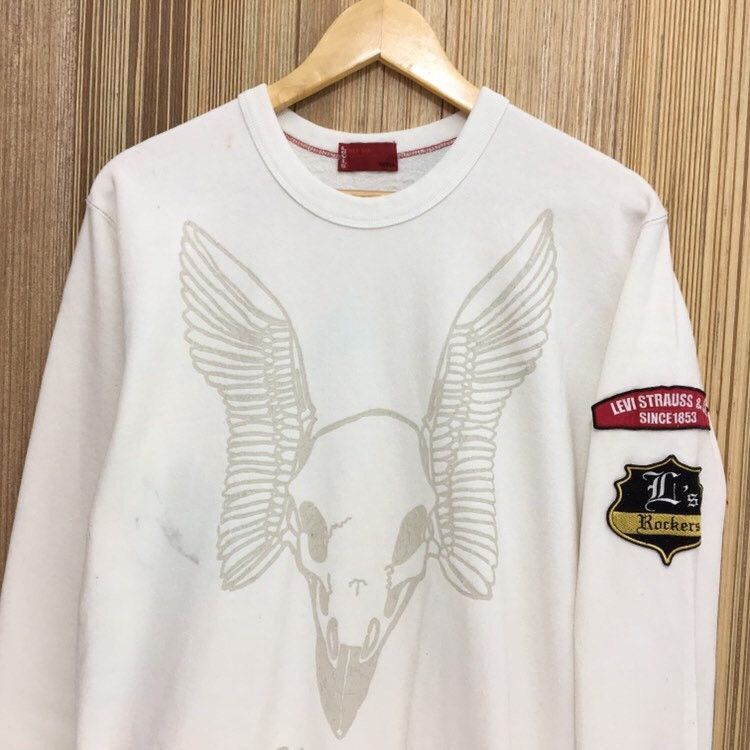 Levi's × Levi's Made & Crafted × Levi's Vintage Clothing Levis’s Skull Crewneck Sweatshirt Size US M / EU 48-50 / 2 - 3 Thumbnail