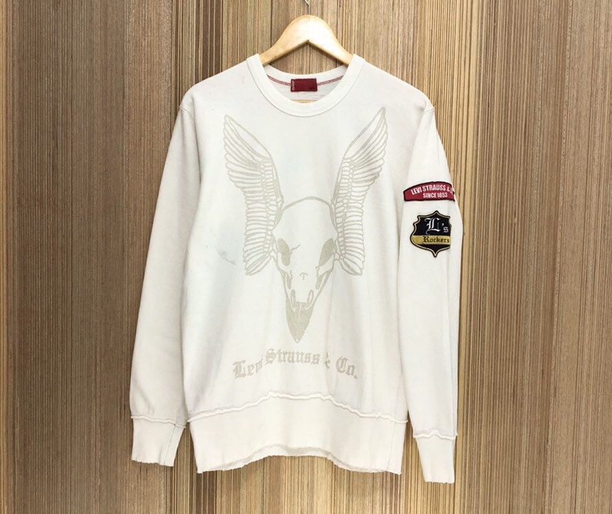 Levi's × Levi's Made & Crafted × Levi's Vintage Clothing Levis’s Skull Crewneck Sweatshirt Size US M / EU 48-50 / 2 - 1 Thumbnail