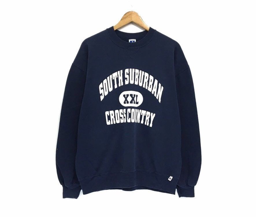 Russell Athletic × Vintage Vintage 90s Russell Athletic Cross Country Sweatshirt Size US XL / EU 56 / 4 - 2 Thumbnail