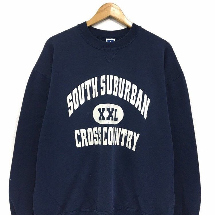 Russell Athletic × Vintage Vintage 90s Russell Athletic Cross Country Sweatshirt Size US XL / EU 56 / 4 - 6 Thumbnail