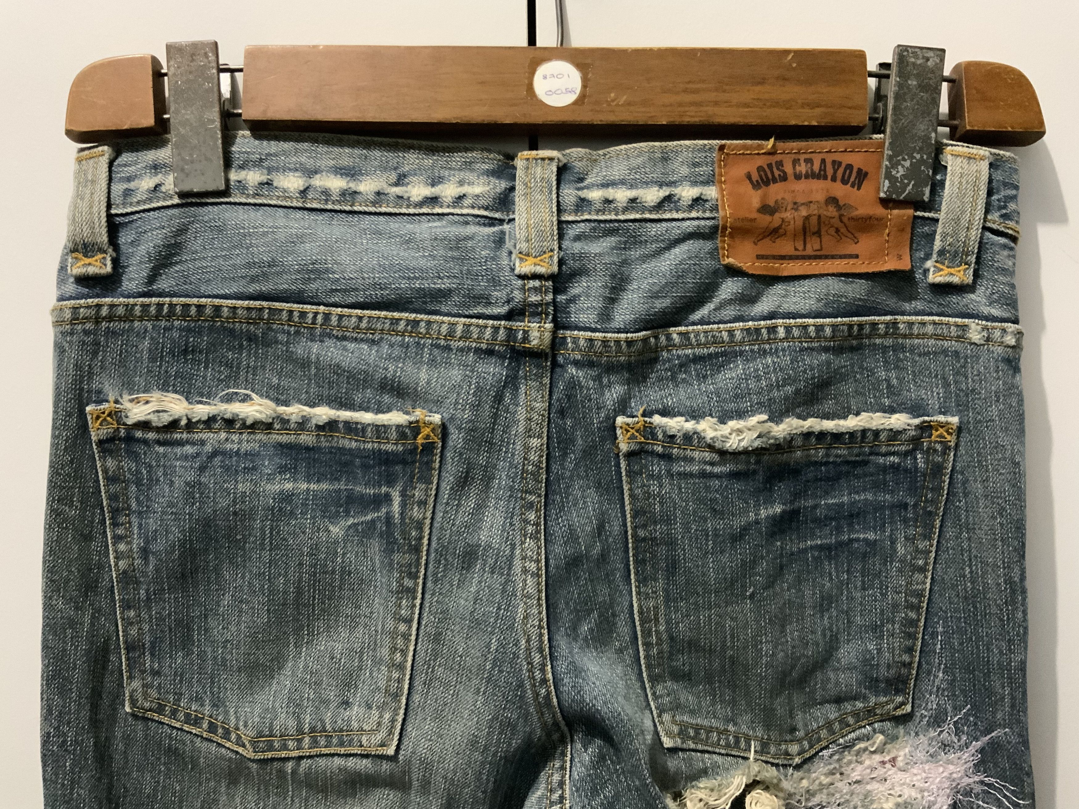 Japanese Brand Vintage Distressed Lois Crayon Japan Denim Jean Size US 31 - 8 Thumbnail