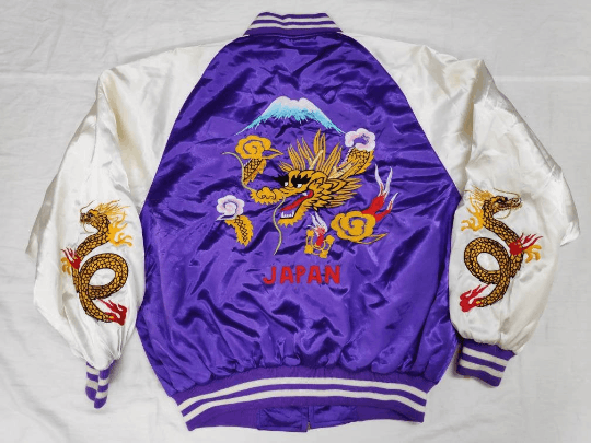 Vintage Sukajan Dragon Japan Embroidery Souvenir Jacket Size US L / EU 52-54 / 3 - 3 Thumbnail